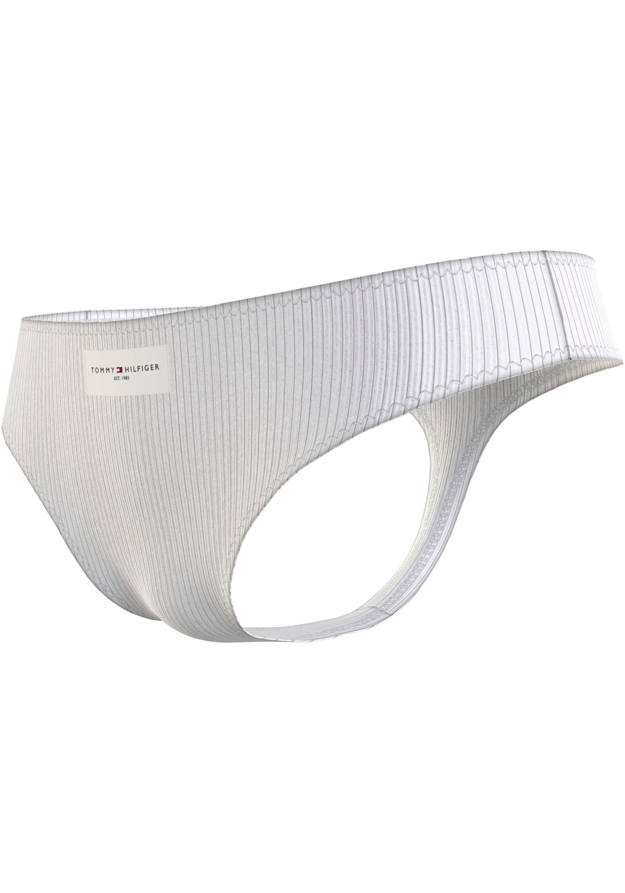 Tommy Hilfiger Underwear Slip »3P THONG (EXT. SIZE)«, (Packung, 3 St., 3er), in Rippoptik mit Tommy Hilfiger Logo-Badge
