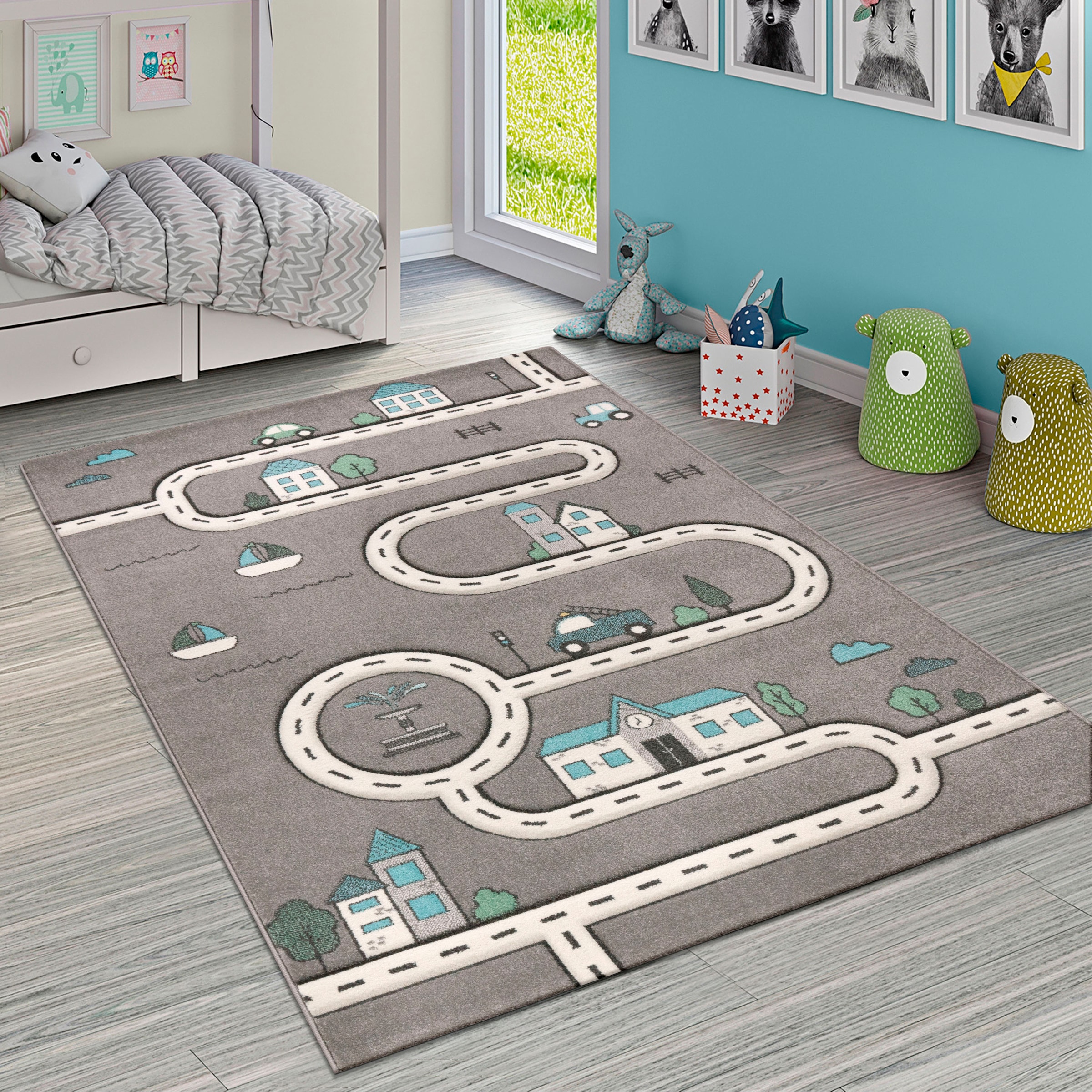 Paco Home Kinderteppich »Diamond 710«, rechteckig, Kurzflor, Strassen-Spiel- Teppich, Kinderzimmer online bestellen