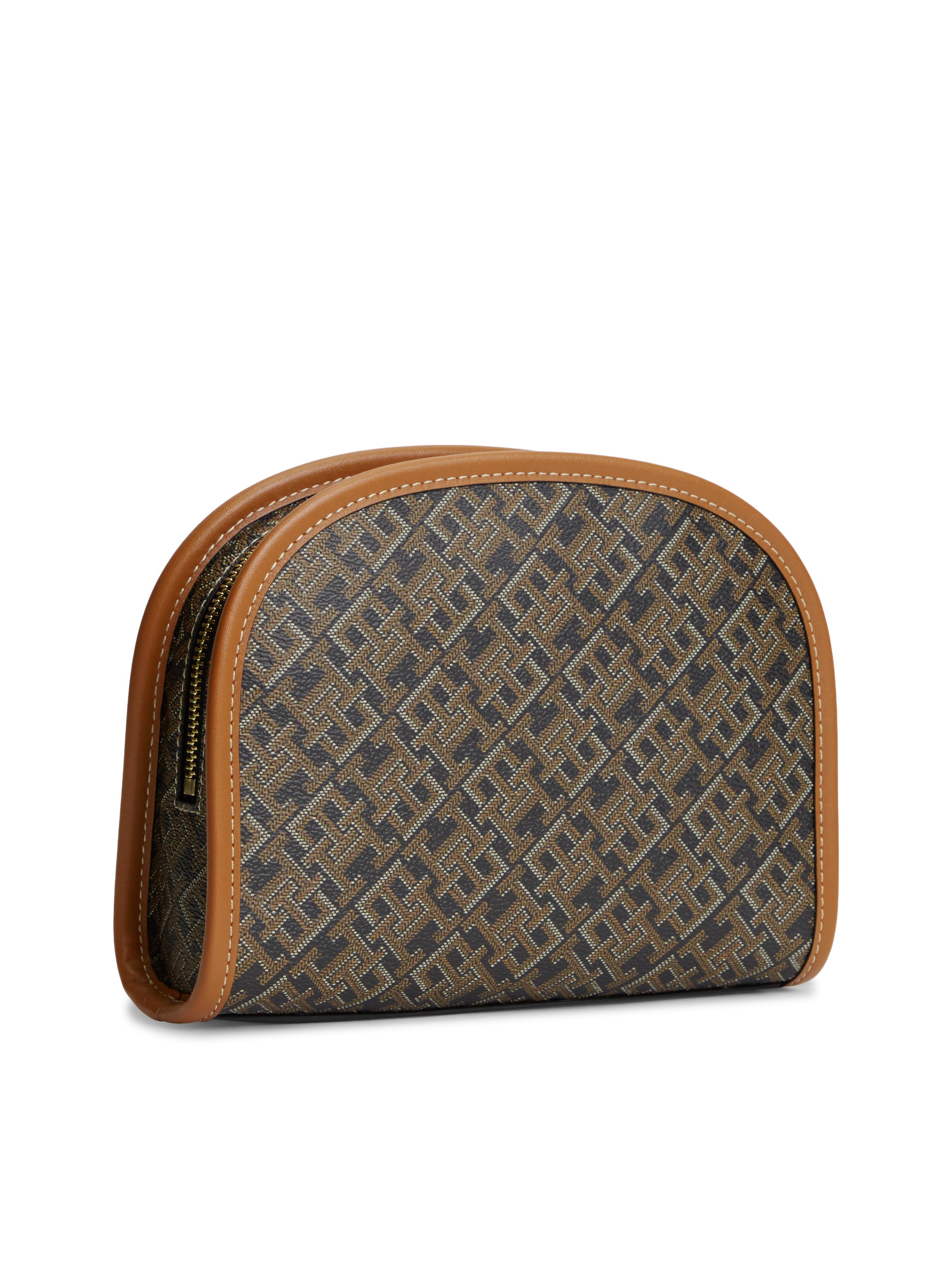 Tommy Hilfiger Kosmetiktasche Th Icon Washbag Mono Print AW0AW18927 Schwarz
