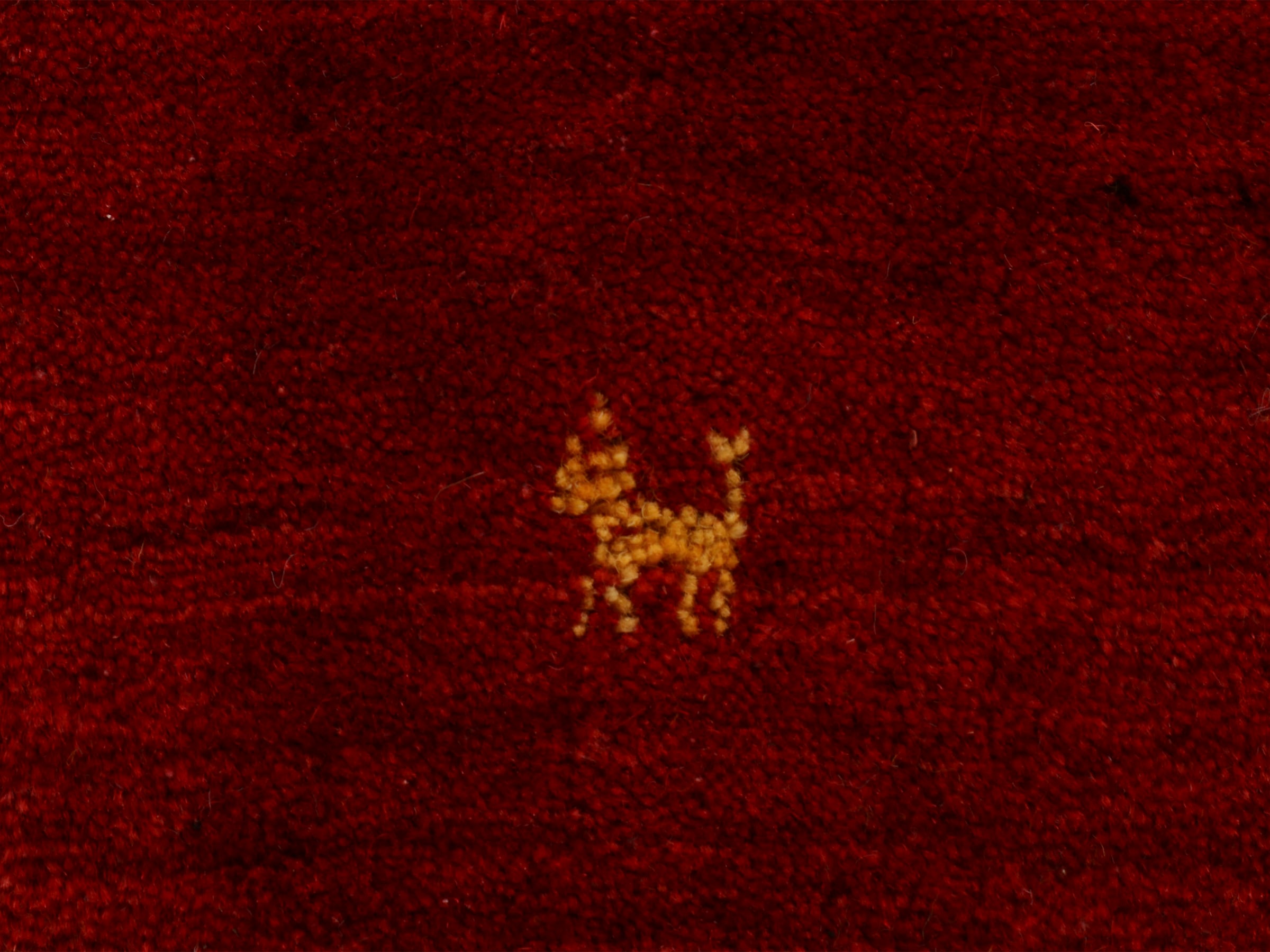carpetfine Wollteppich »Gabbeh Uni, auch als Läufer und Rund erhältlich«, rechteckig, 15 mm Höhe, reine Wolle, handgewebt, Gabbeh Loom Tiermotiv, grosse Farbauswahl