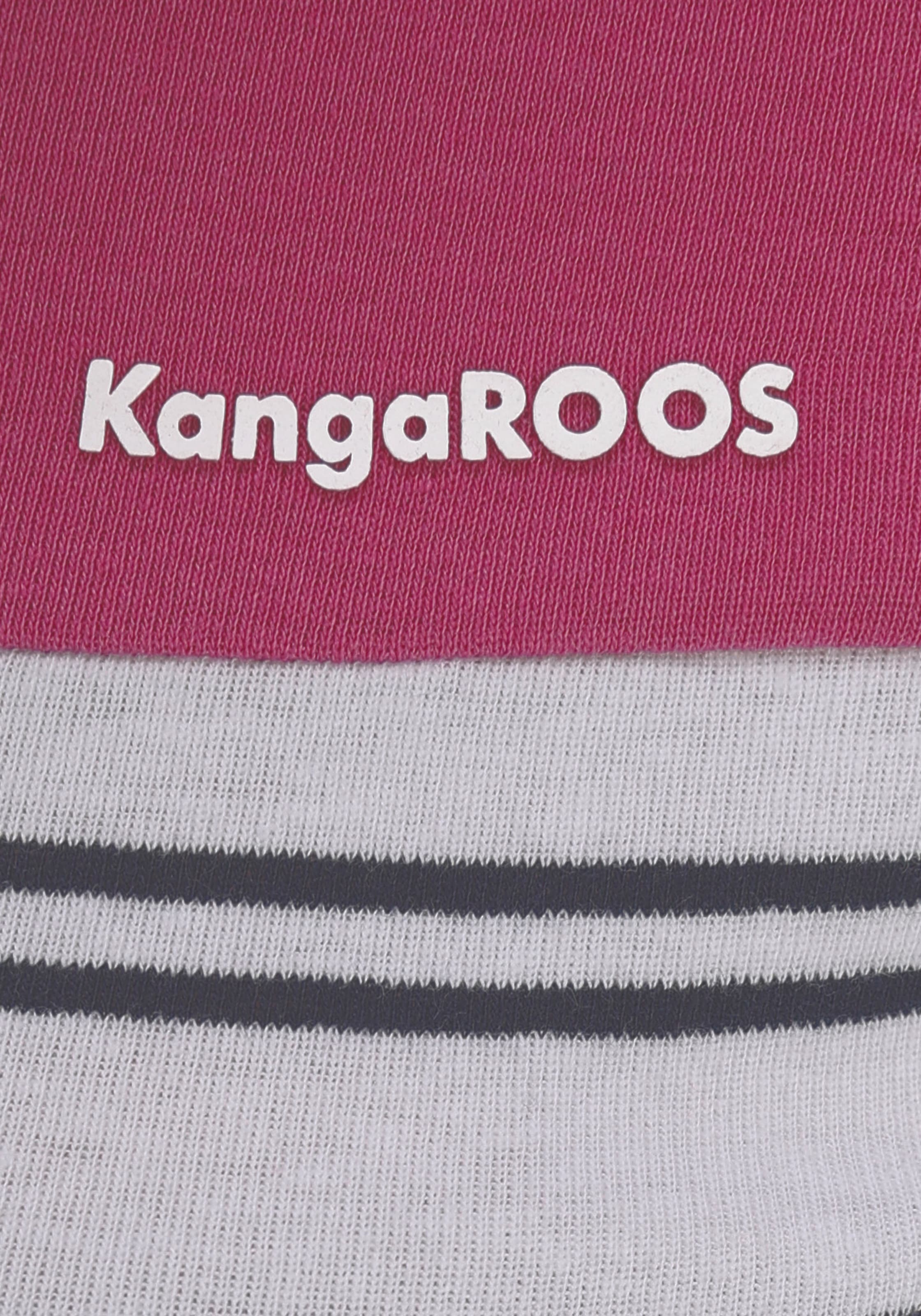 KangaROOS T-Shirt, im trendigen Streifen & Colorblocking-Mix - NEUE KOLLEKTION