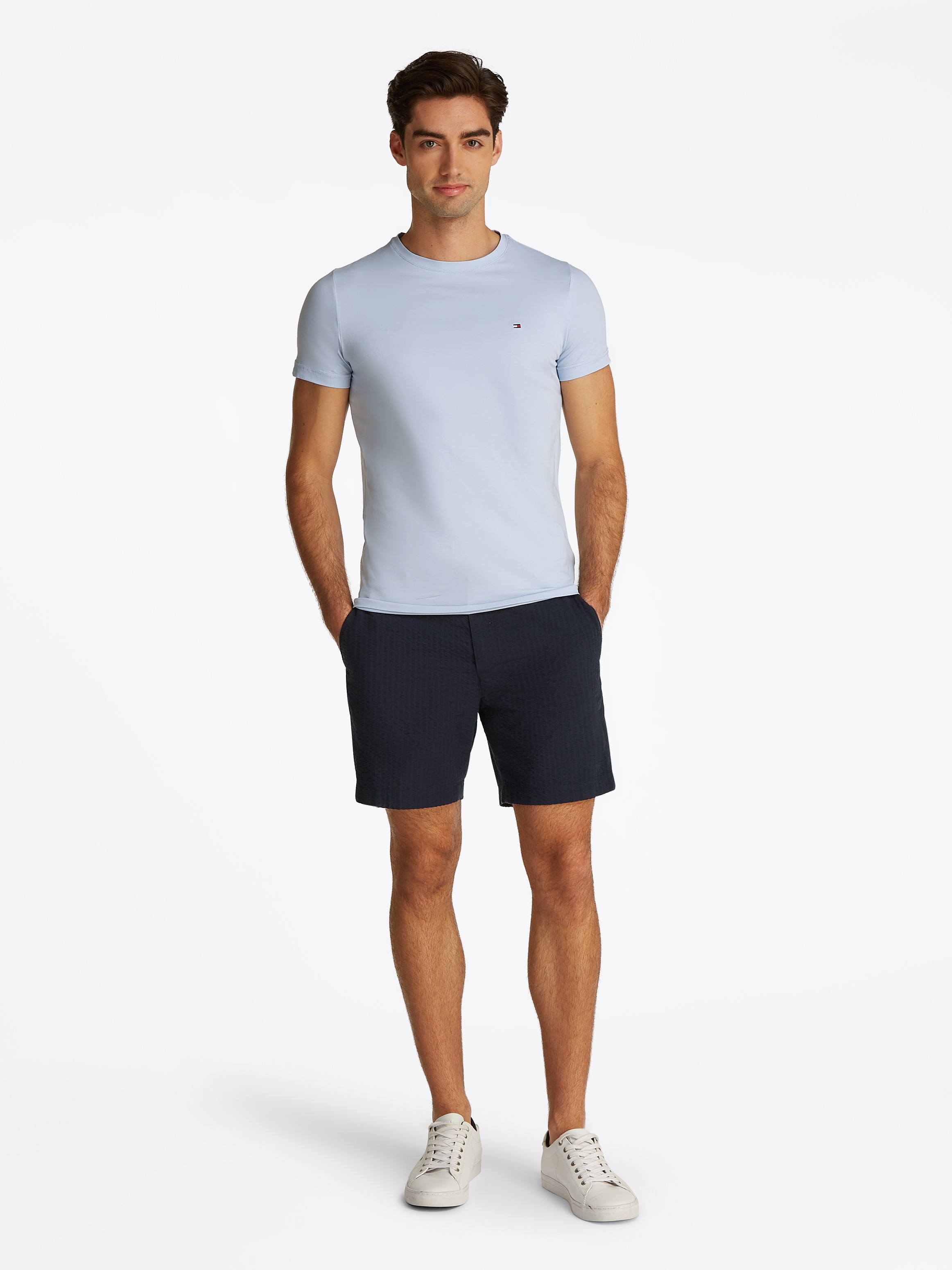 Tommy Hilfiger T-Shirt »STRETCH SLIM FIT TEE«, mit Rundhalsausschnitt