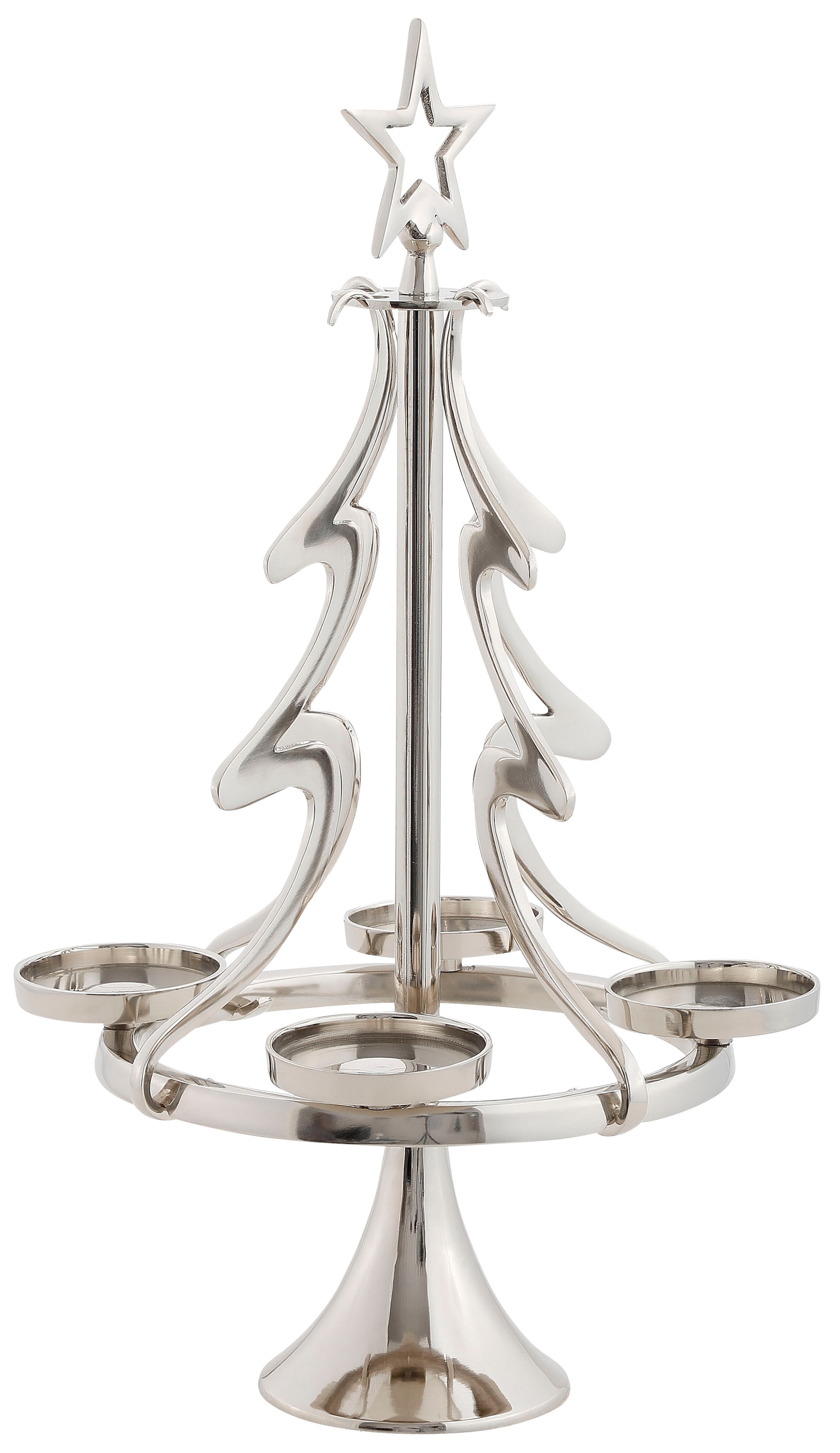 my home Adventsleuchter Tannenbaum »Jason, Kerzenhalter kaufen im St.), Aluminium Weihnachtsdeko«, aus besonderen Design, (1
