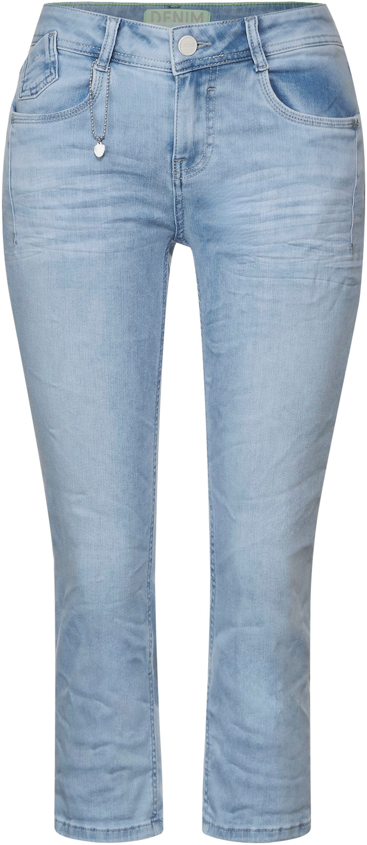 STREET ONE 3/4-Jeans, mit online Jelmoli-Versand in Schweiz Bleaching hellblauer Waschung shoppen leichtem bei