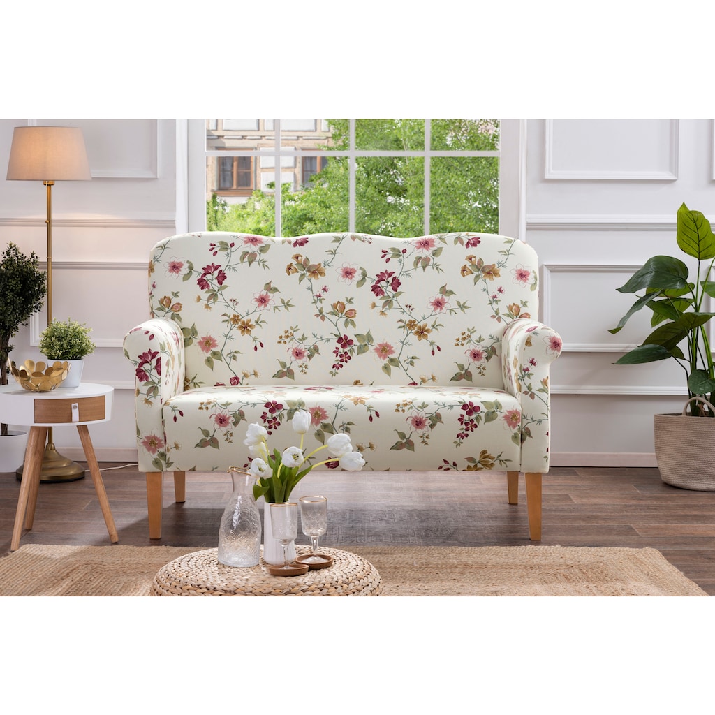 Max Winzer® 2-Sitzer »Juuma«, (1 St.), Küchensofa mit Federkern, mit Blumenmuster