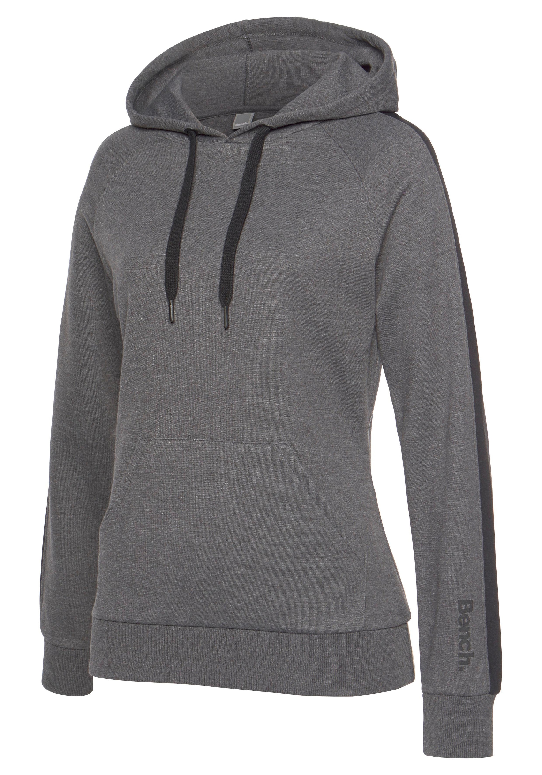 Bench. Loungewear Kapuzensweatshirt, mit Seitenstreifen und Kängurutasche, Loungewear