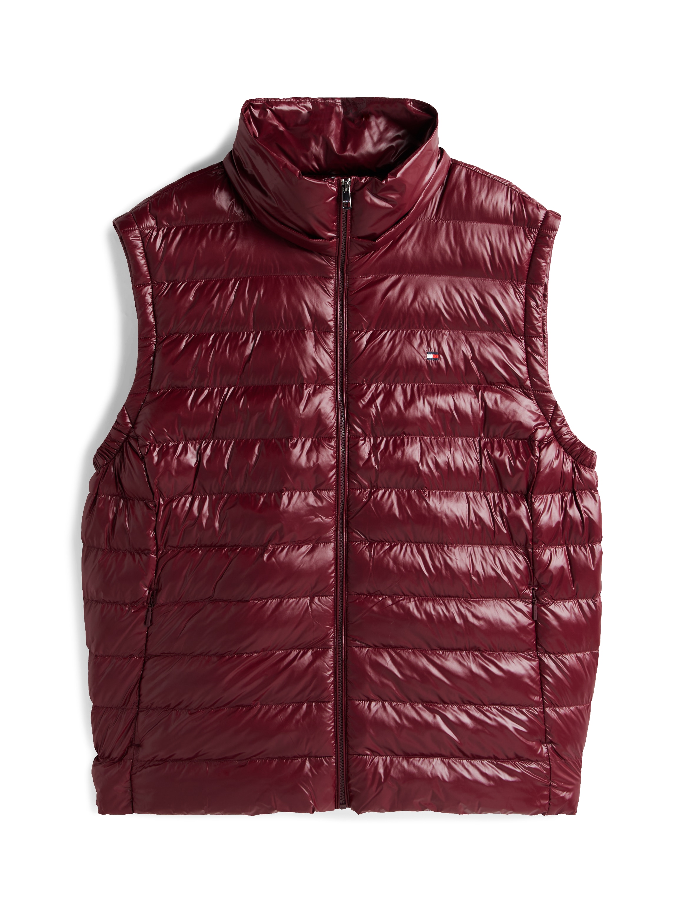Tommy Hilfiger Curve Steppweste »CRV LW PADDED SLIM VEST«, in grossen Grössen, mit Kapuze