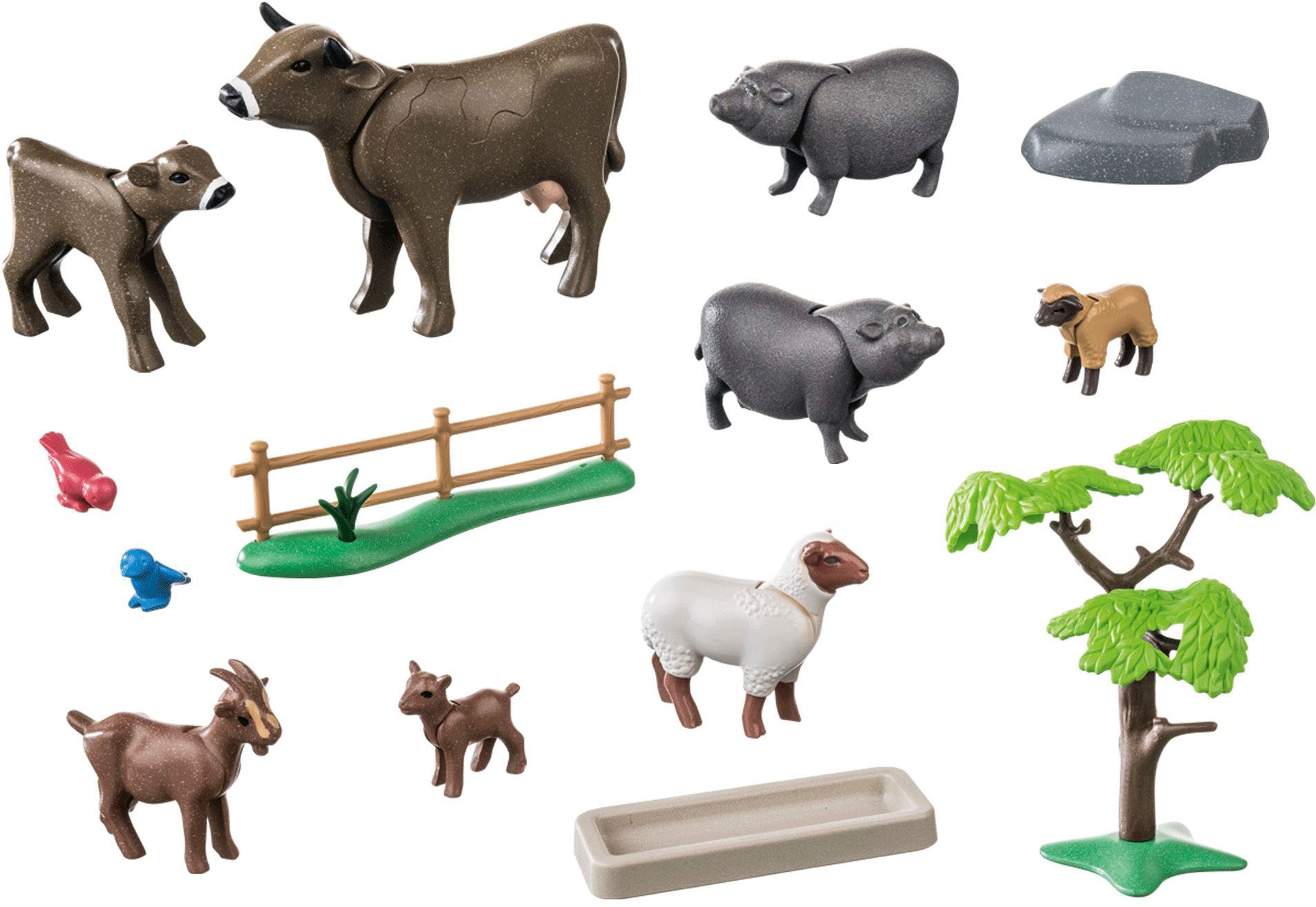 Playmobil® Konstruktions-Spielset »Bauernhoftiere (71307), Country«, (24 St.), teilweise aus recyceltem Material; Made in Germany