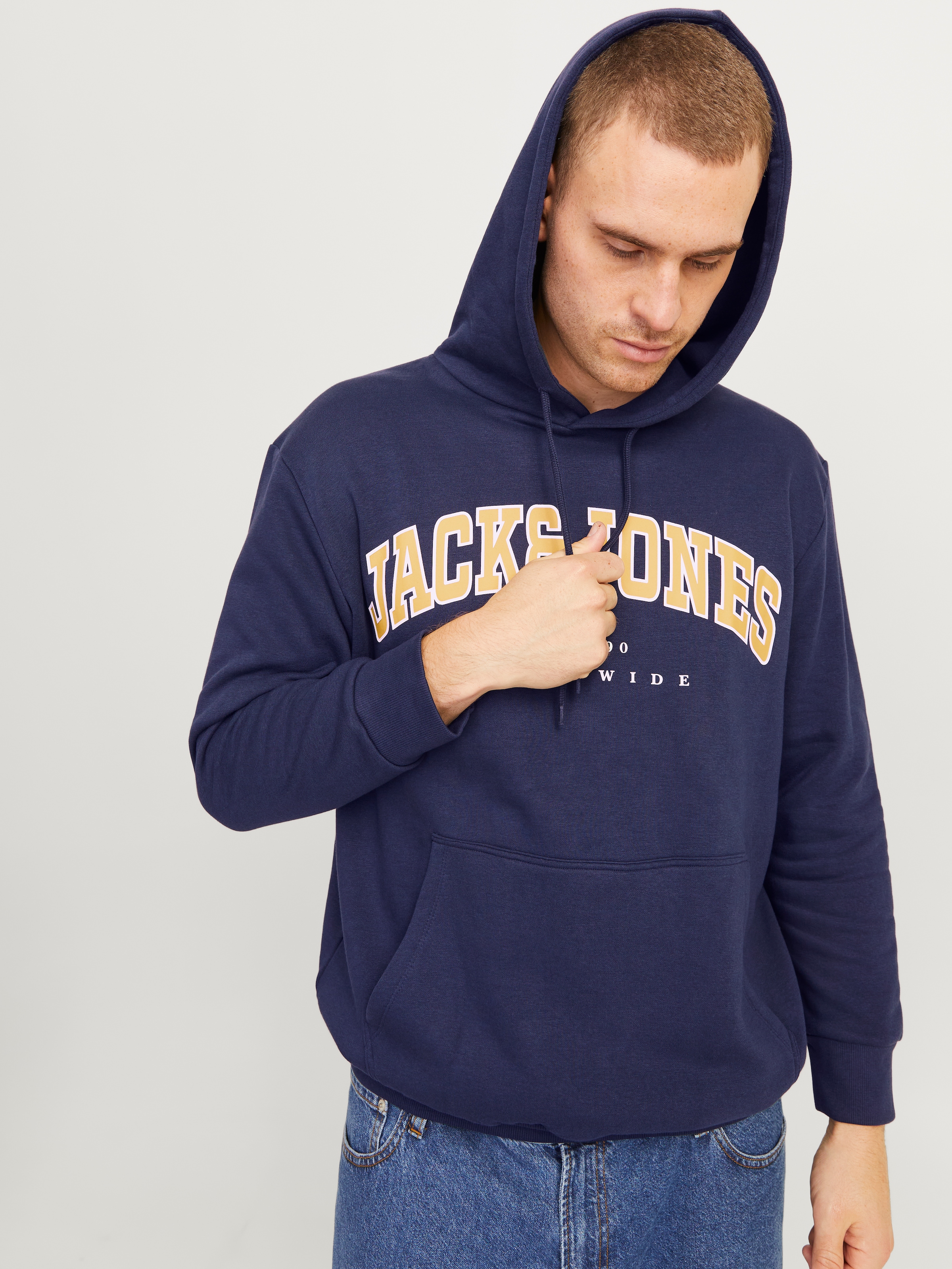 Jack & Jones PlusSize Hoodie »JJECALEB VARSITY SWEAT HOOD NOOS PLS«