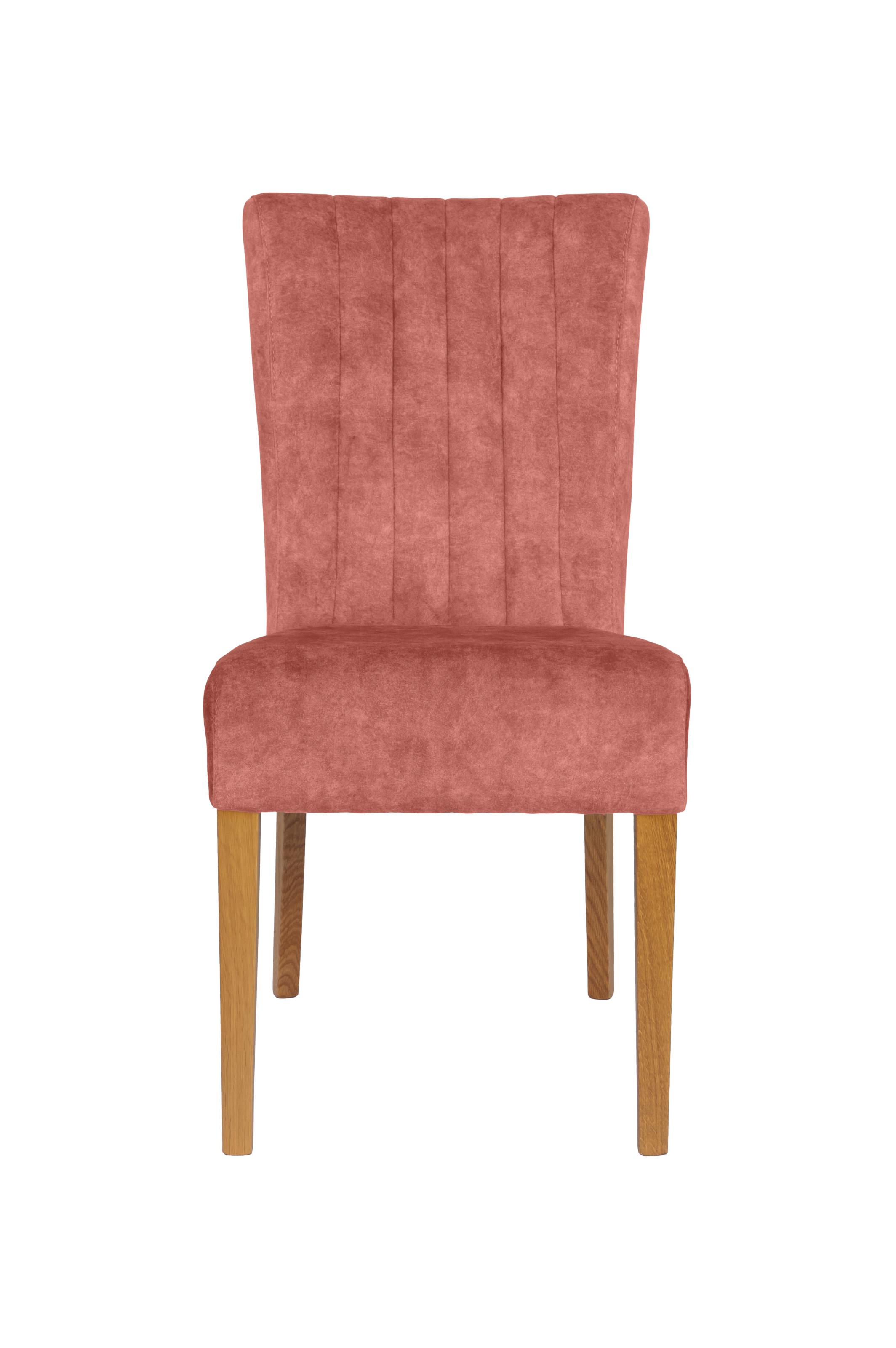 Home affaire 4-Fussstuhl, (Set), 2 St., Samtvelours, vertikale Nähte in der Rückenlehne