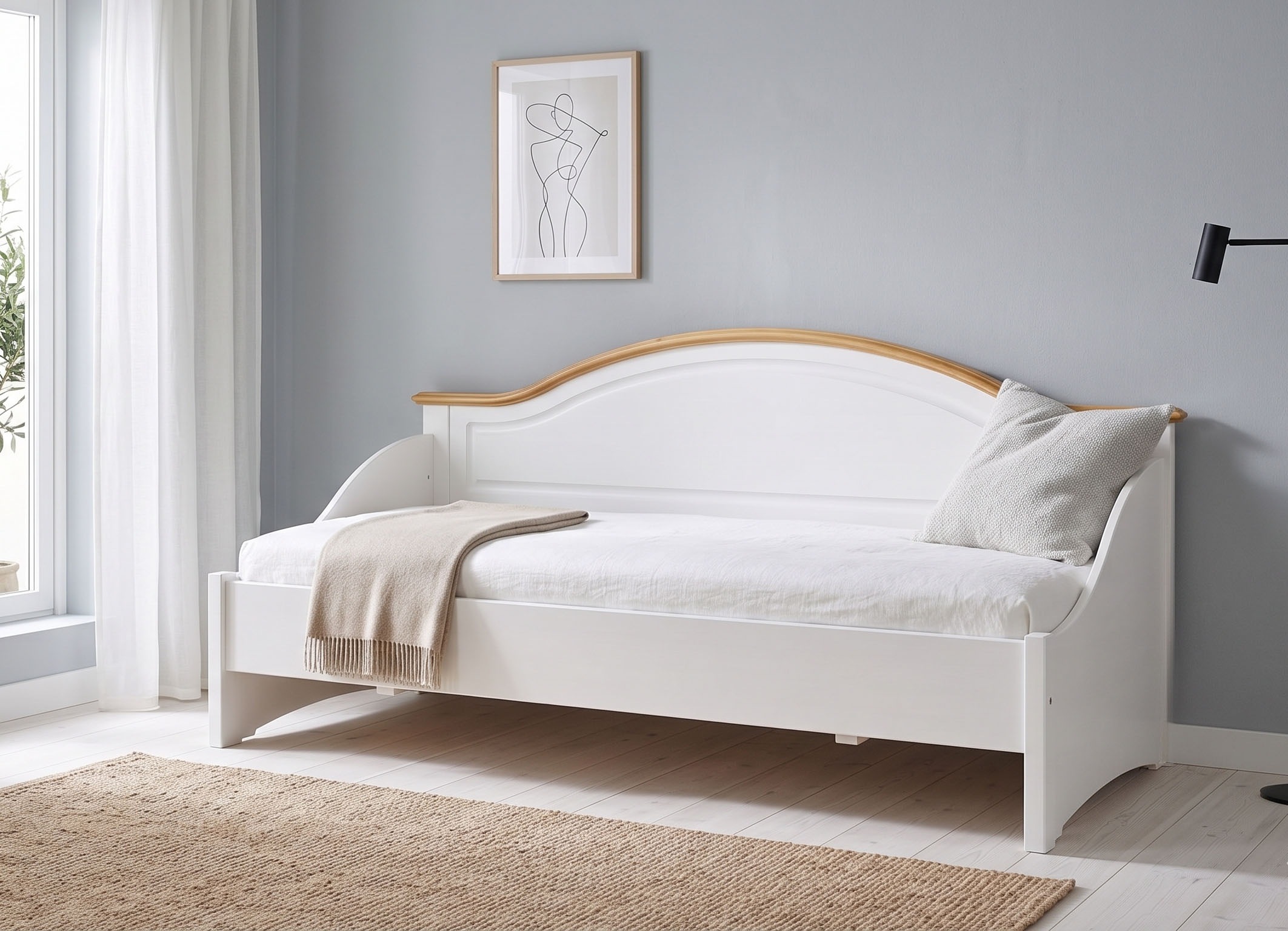 OTTO home Daybett "Konrad" stabile Konstruktion aus massiver Kiefer, mit Rollrost