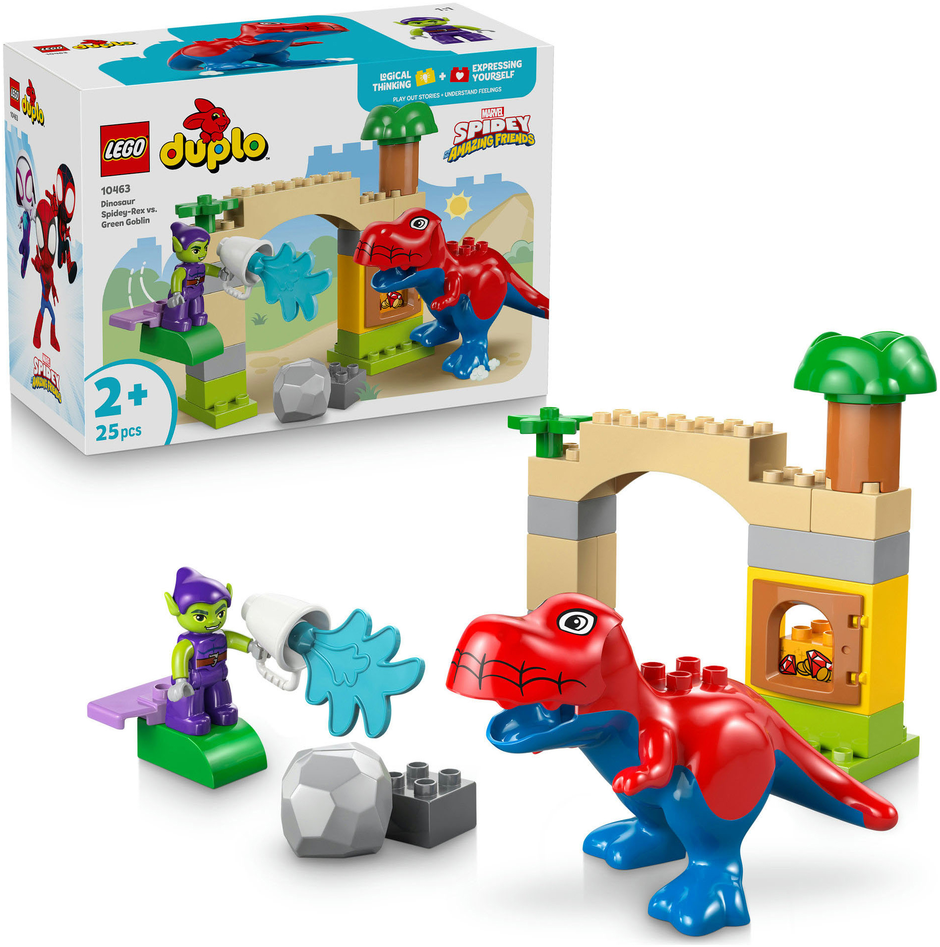 LEGO Konstruktionsspielsteine "Spidey-Rex vs. Green Goblin (10463), LEGO DUPLO Disney"