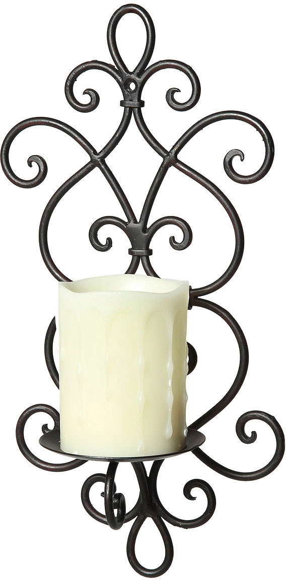 Ambiente Haus Wandkerzenhalter »Wandleuchte – schwarz 36cm«
