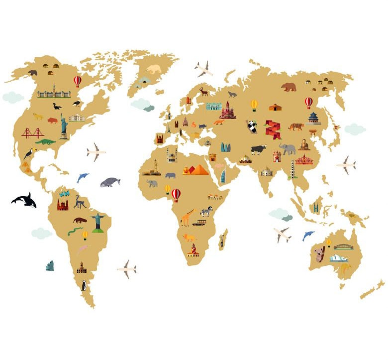 Das Beste dieser Saison ❤ Reinders! Wandbild »Wandbild Weltkarte, St.) Englisch«, - Weltkarte im Jelmoli-Online ordern Shop (1 Fahnen