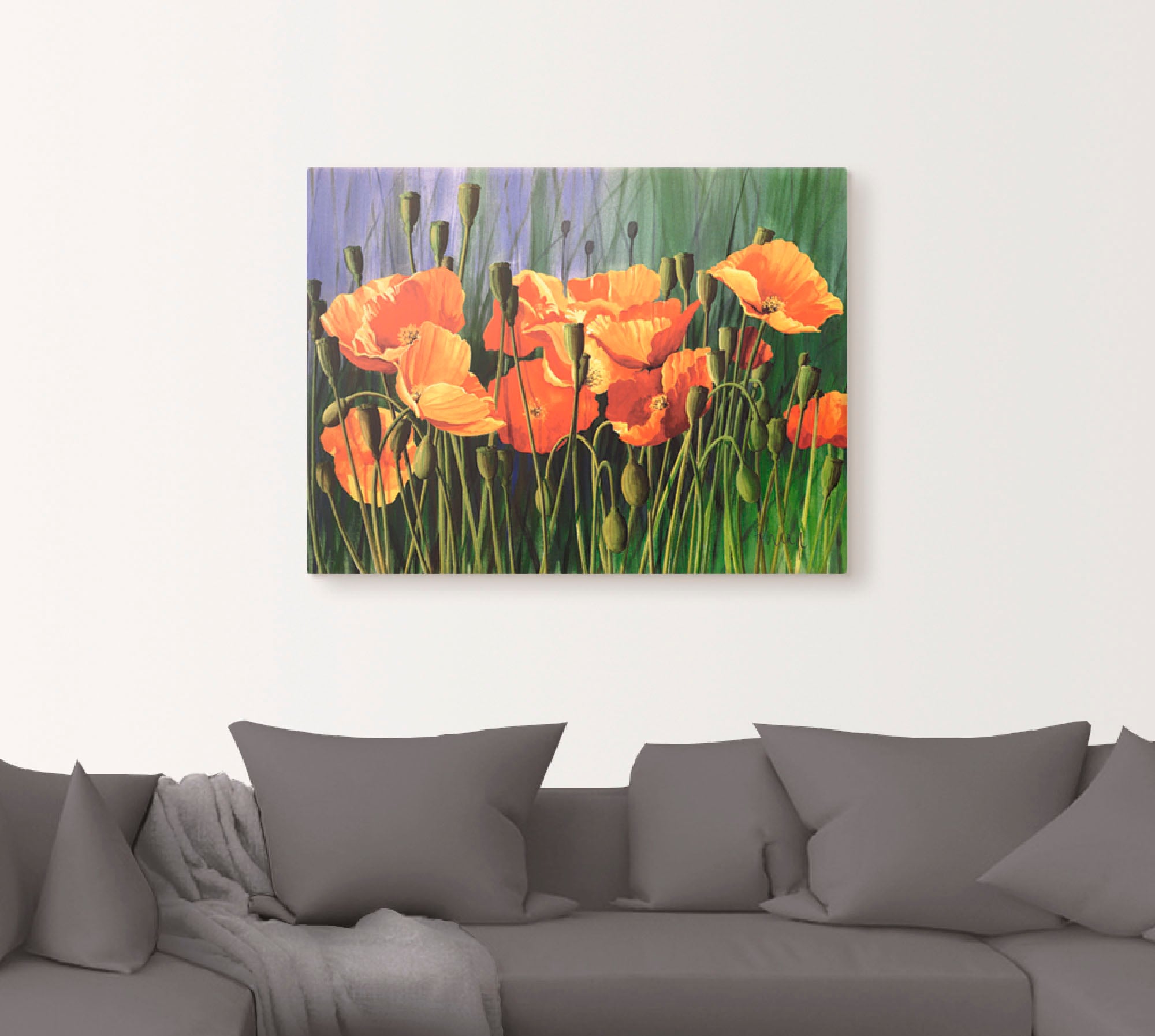Artland Leinwandbild »Mohnblumen I«, Blumen, (1 St.), auf Keilrahmen gespannt
