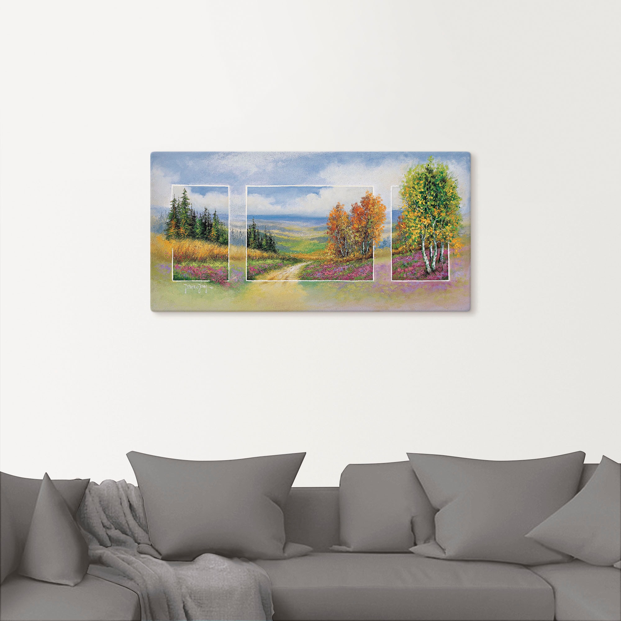 Artland Wandbild »Frühlling Triptychon«, Vier Jahreszeiten, (1 St.), als Leinwandbild, Wandaufkleber in verschied. Grössen
