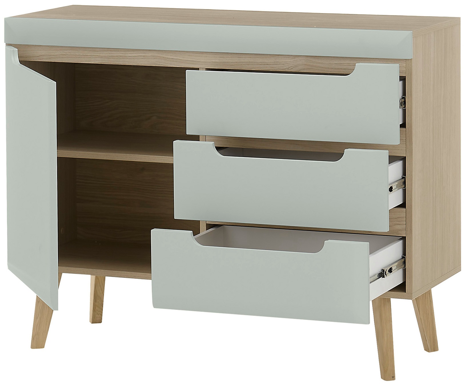 INOSIGN Wohnwand »Torge, Anbauwand, Schrankwand, Mediawand, Wohnzimmer-Set«, (4 St.), enthält Lowboard, Sideboard, Highboard + Wandboard, 361 cm breit