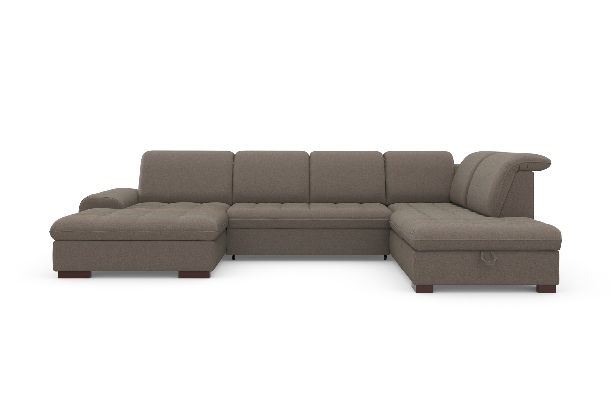 sit&more Wohnlandschaft »Luxor U-Form«, wahlweise mit Bettfunktion, Bettkasten und Kopfteilverstellung