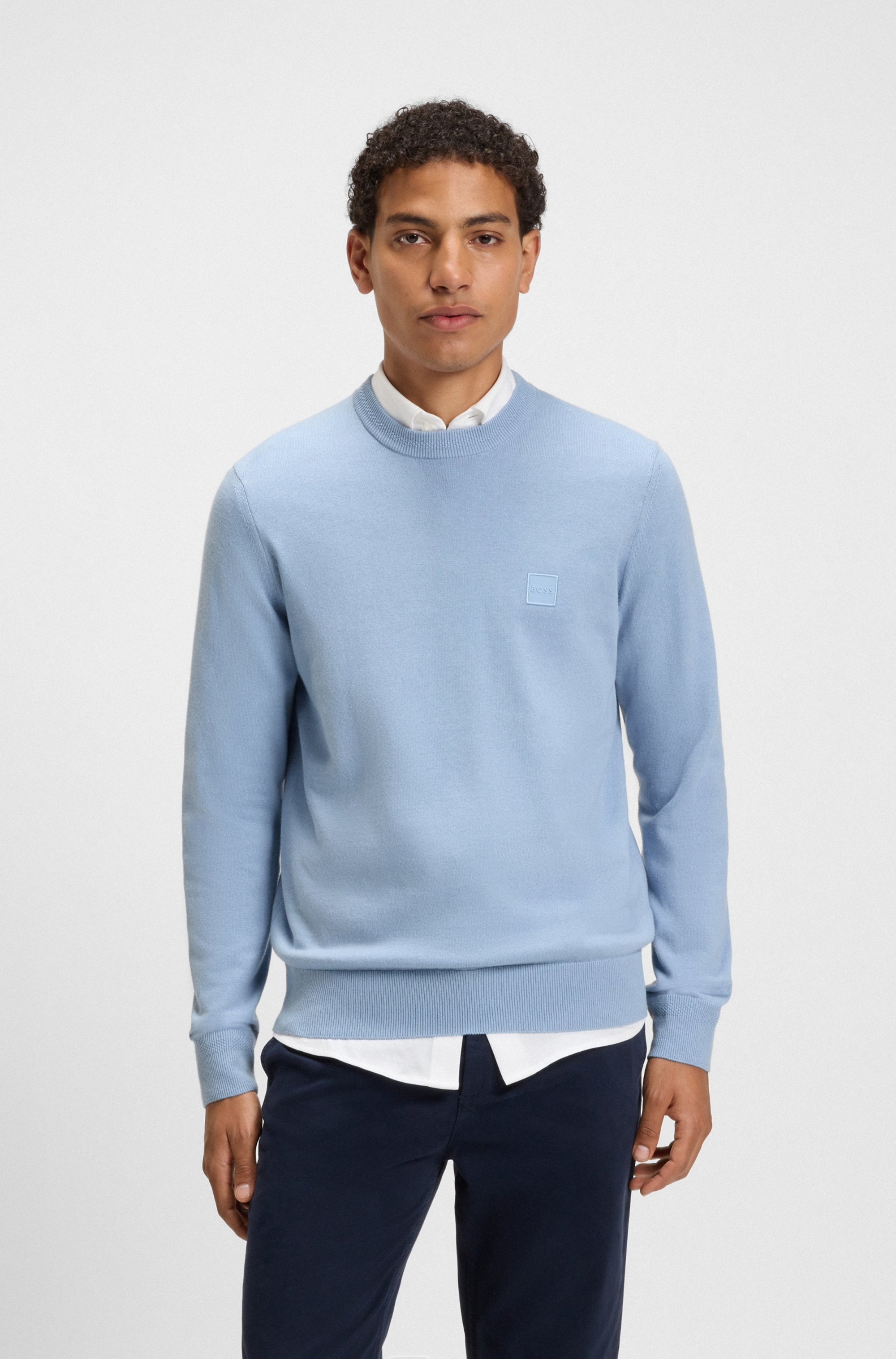 BOSS ORANGE Strickpullover »Kanovano« mit Rundhalsausschnitt