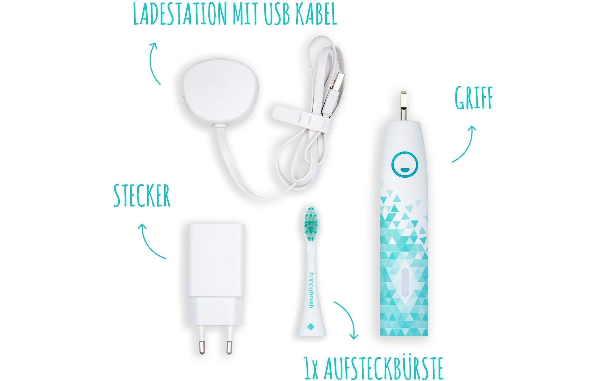 happybrush Schallzahnbürste »ECO V3 Weiss«