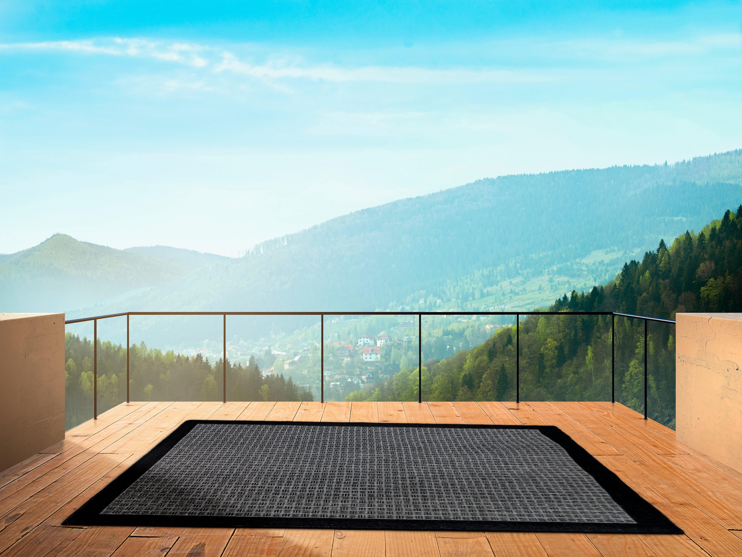 my home Teppich »Vidal«, rechteckig, 5 mm Höhe, In- und Outdoor geeignet, Wohnzimmer