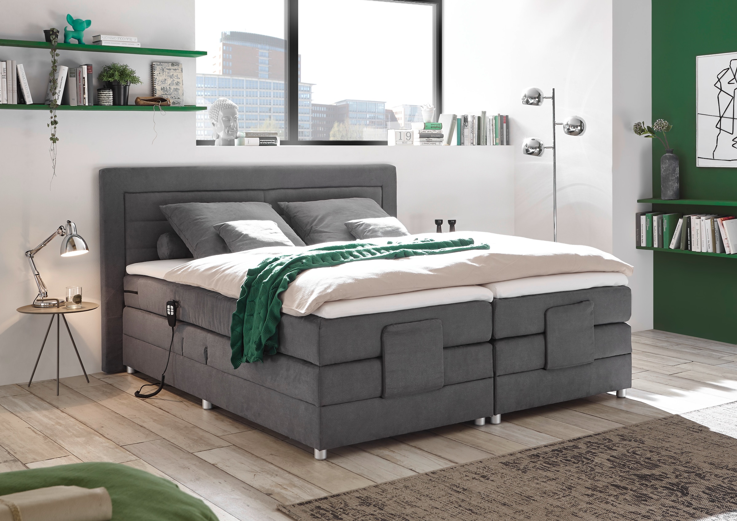 ED EXCITING DESIGN Boxspringbett »Saba 2«, inkl. Motor und Topper