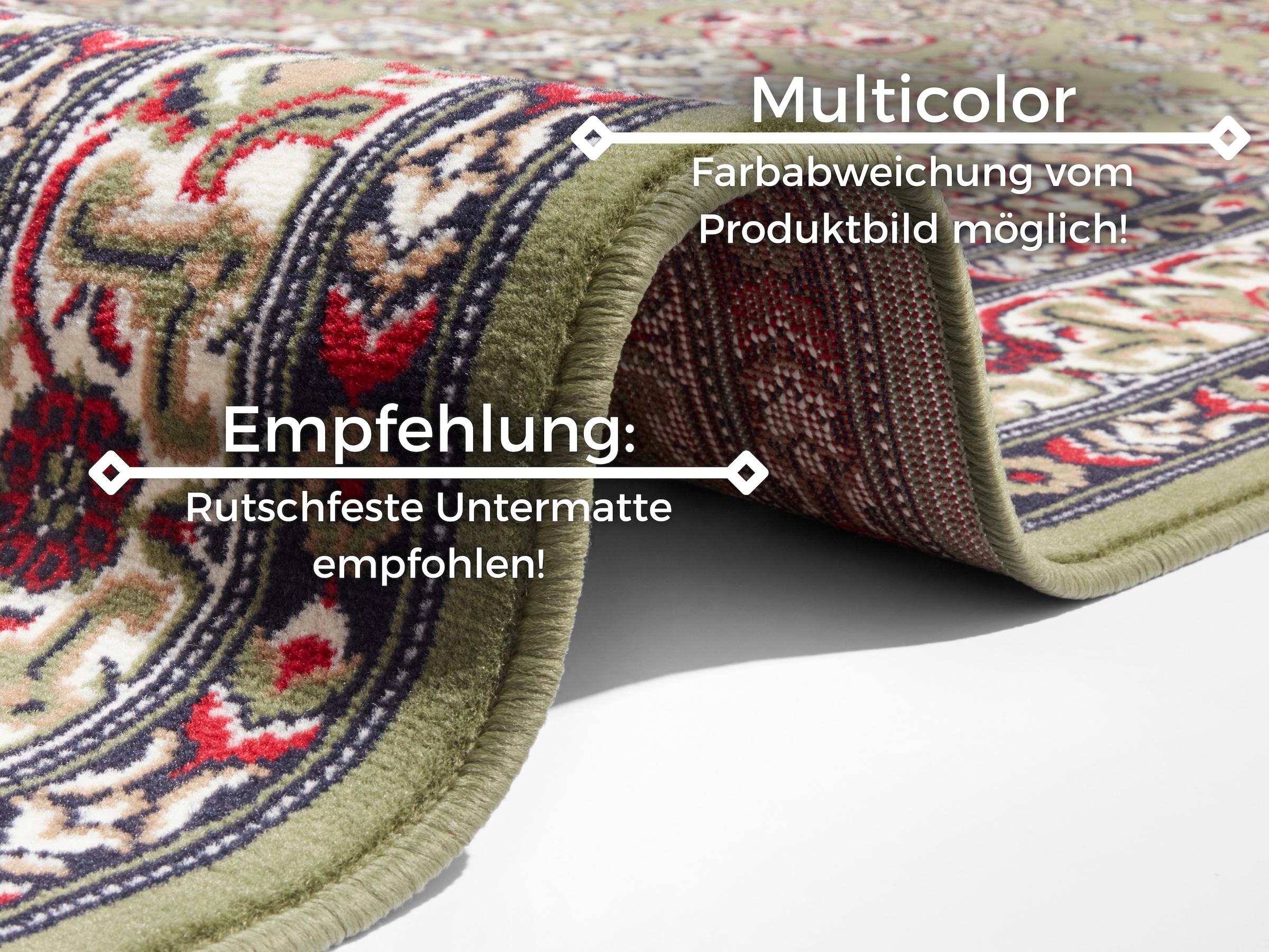 HANSE Home Teppich »Parun Täbriz«, rechteckig, 9 mm Höhe, Kurzflor, Orient, Läufer, Vintage, Esszimmer, Wohnzimmer, Flur