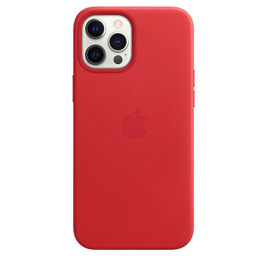 Apple Smartphone-Hülle »Apple iPhone 12 P Max Leder Case Mag RED«, iPhone 12 Pro Max, MHKJ3ZM/A