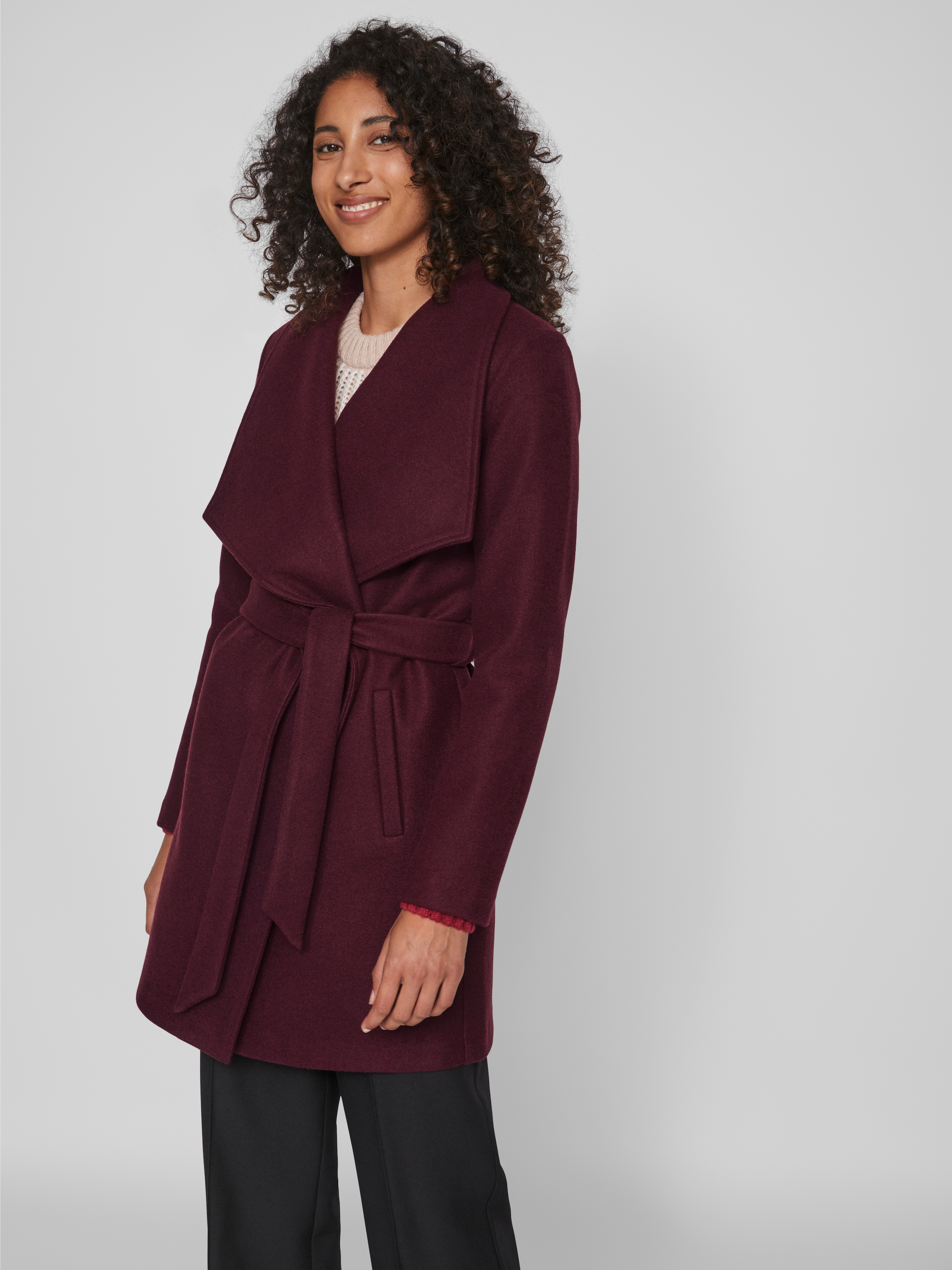 Vila Kurzmantel »VICOOLEY COLLAR BELT COAT - NOOS«