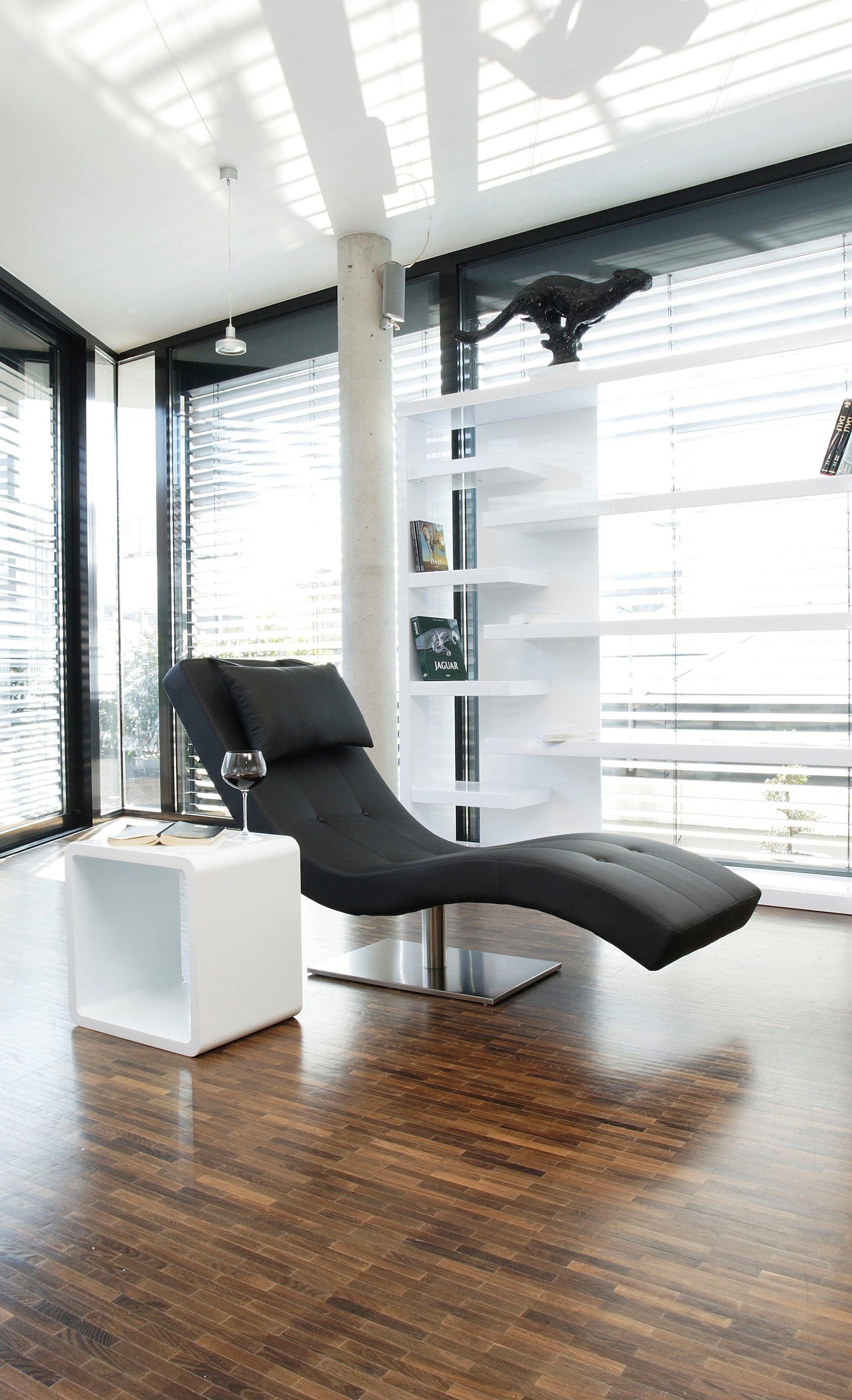 SalesFever Relaxsessel, mit Nackenkissen, Relaxliege mit modernem Metallfuss