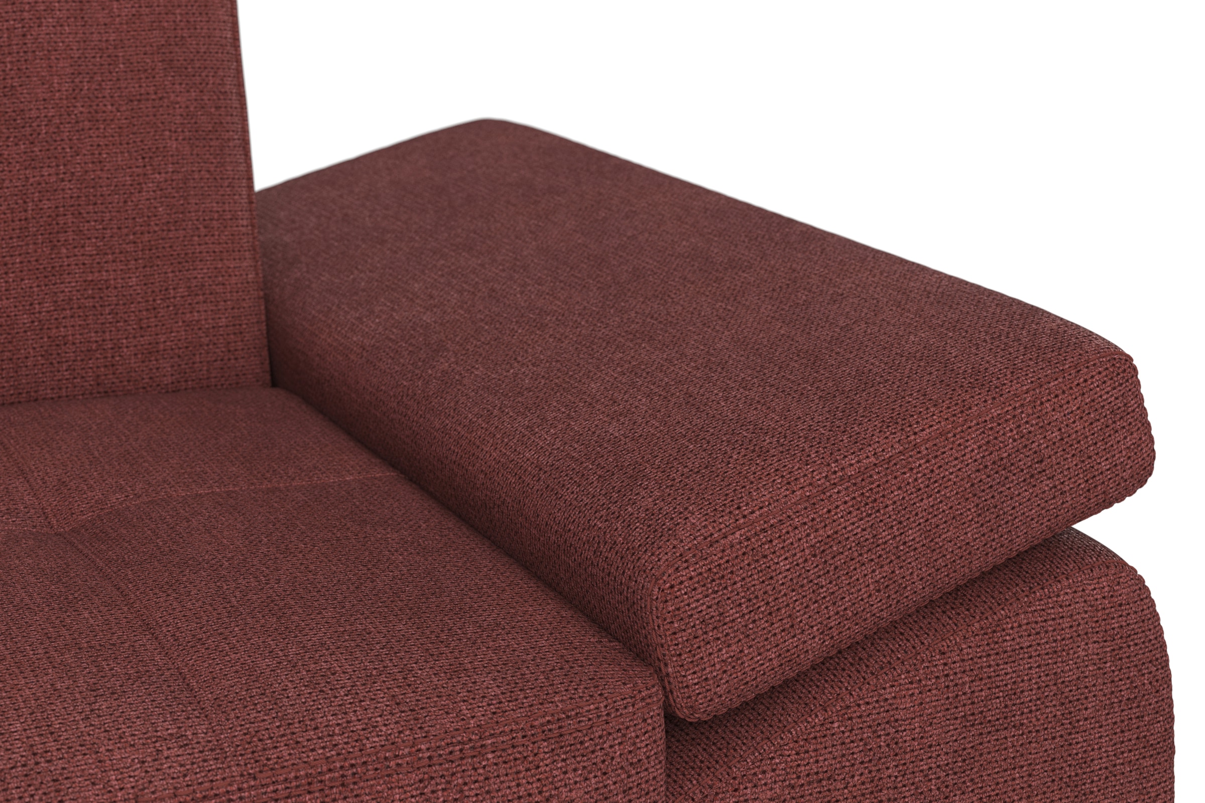 DOMO collection Ecksofa »Capelo, komfortabel, klare Linien zeichnen dieses Design aus, L-Form«, mit Armteilverstellung, wahlweise mit Bettfunktion, Federkern