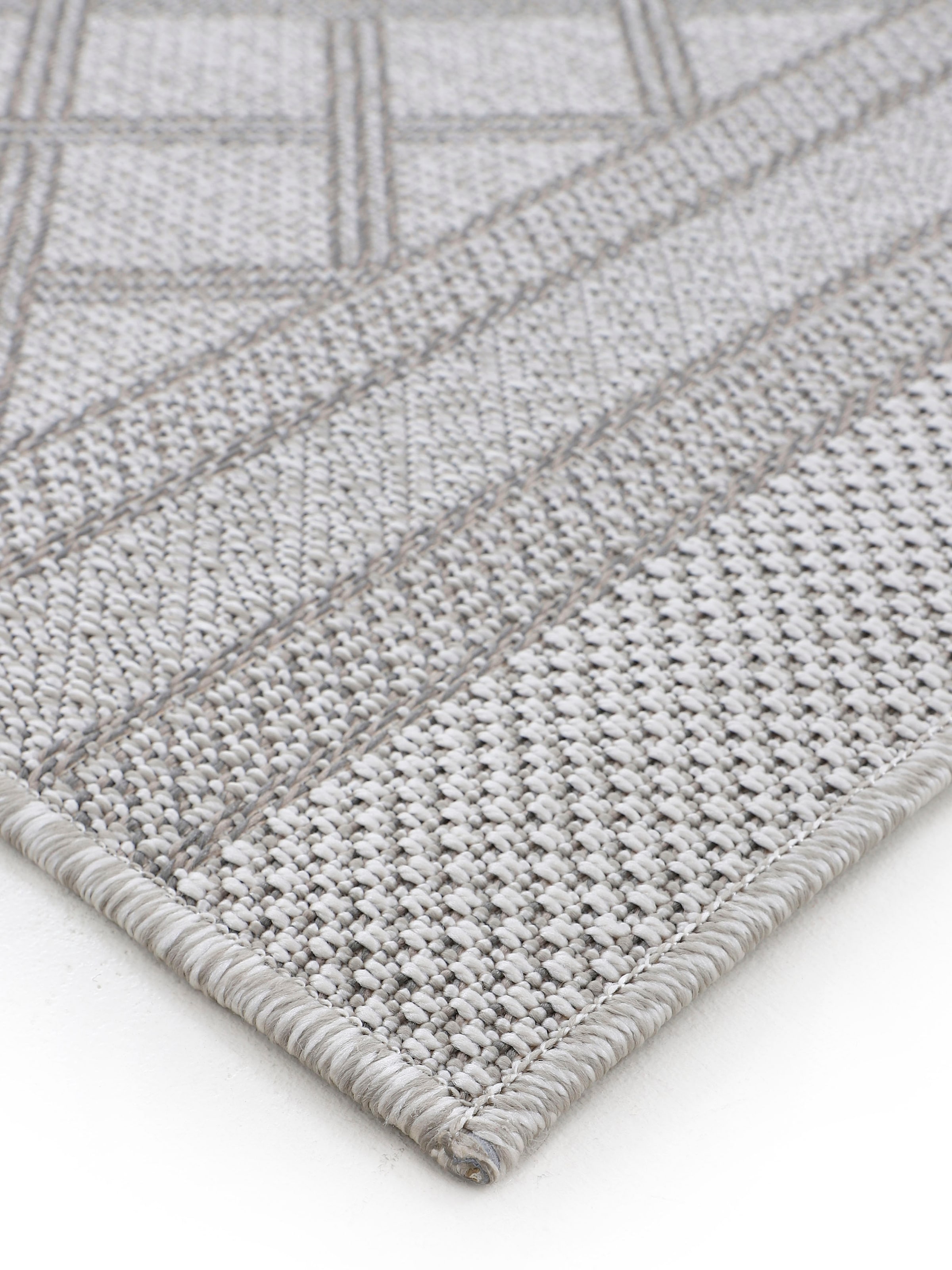carpetfine Läufer »Boho 104«, rechteckig, 4 mm Höhe, robustes Flachgewebe, Sisal Optik, UV-beständig, Aussenbereich