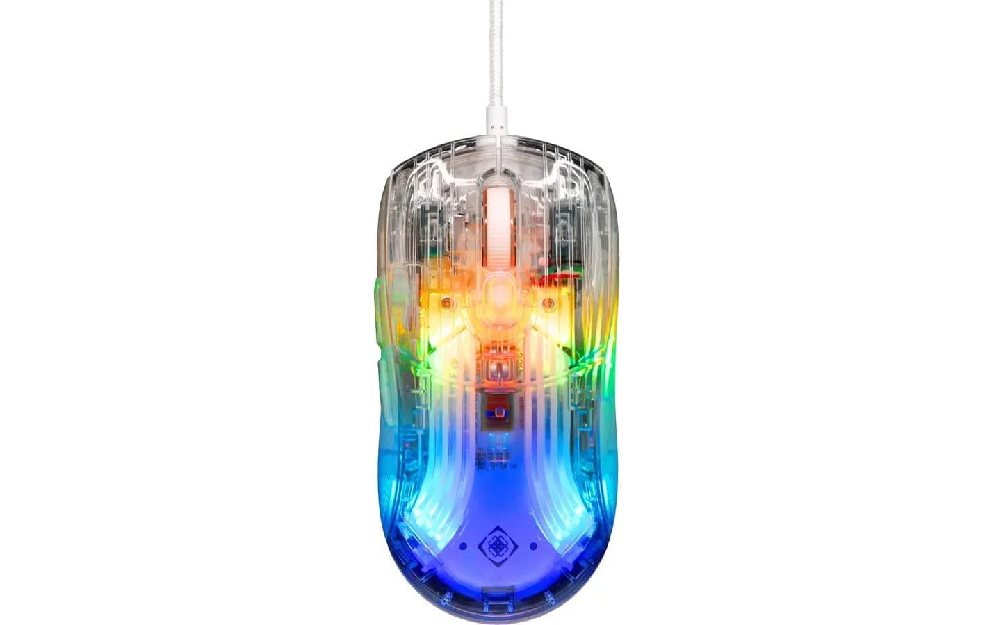 DELTACO Gaming-Maus »DM330 RGB Transparent«, kabelgebunden