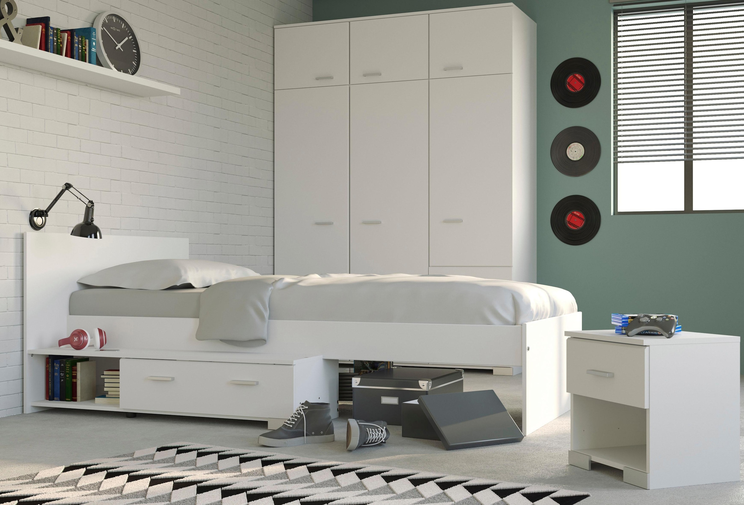Parisot Jugendzimmer-Set »Galaxy«, (Set, 3 St., Kleiderschrank, Bett, Nachttisch) kaufen
