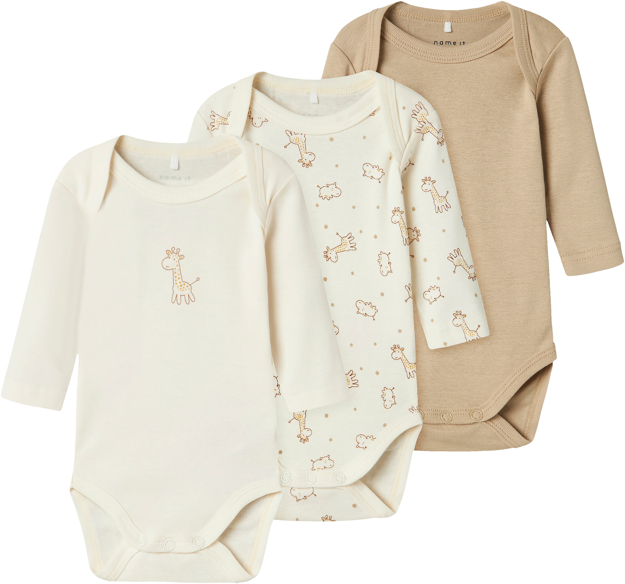 Name It Body »NBNBODY 3P LS JET STREAM GIRAFFE NOOS« Packung, 3 Stk.