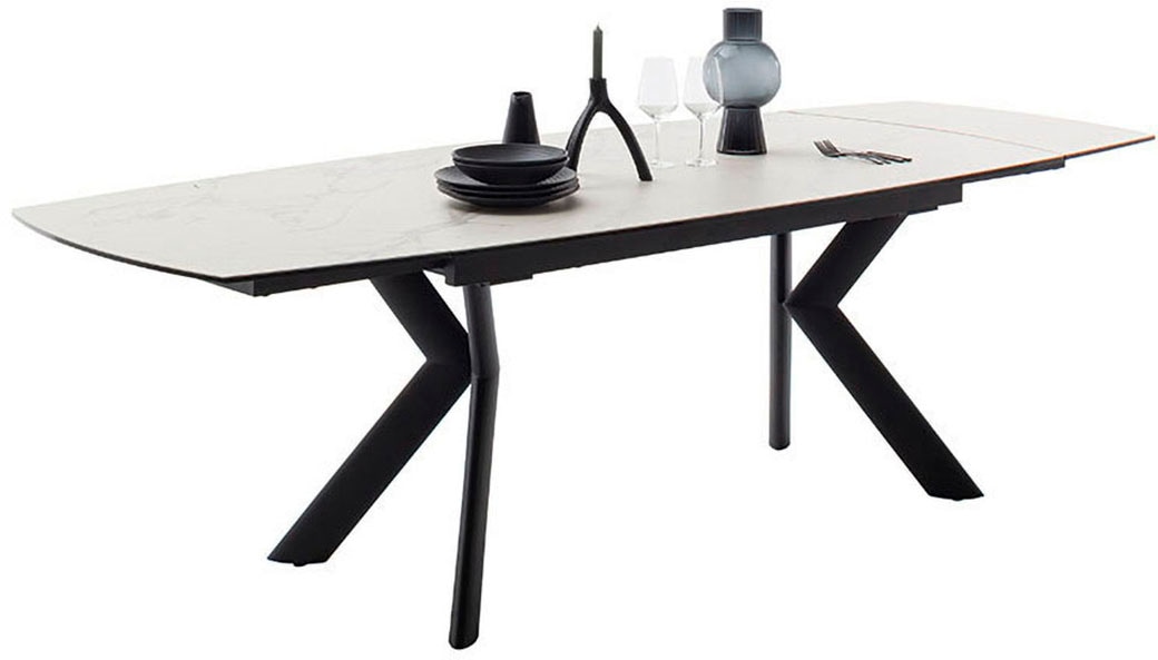 MCA furniture Esstisch »OSSANA Vierfusstisch 180-260 cm«, (Einzelstück), Keramik,Metall,Stirnauszug,ausziehbar,Tischplatte 13 mm,8-10 Personen