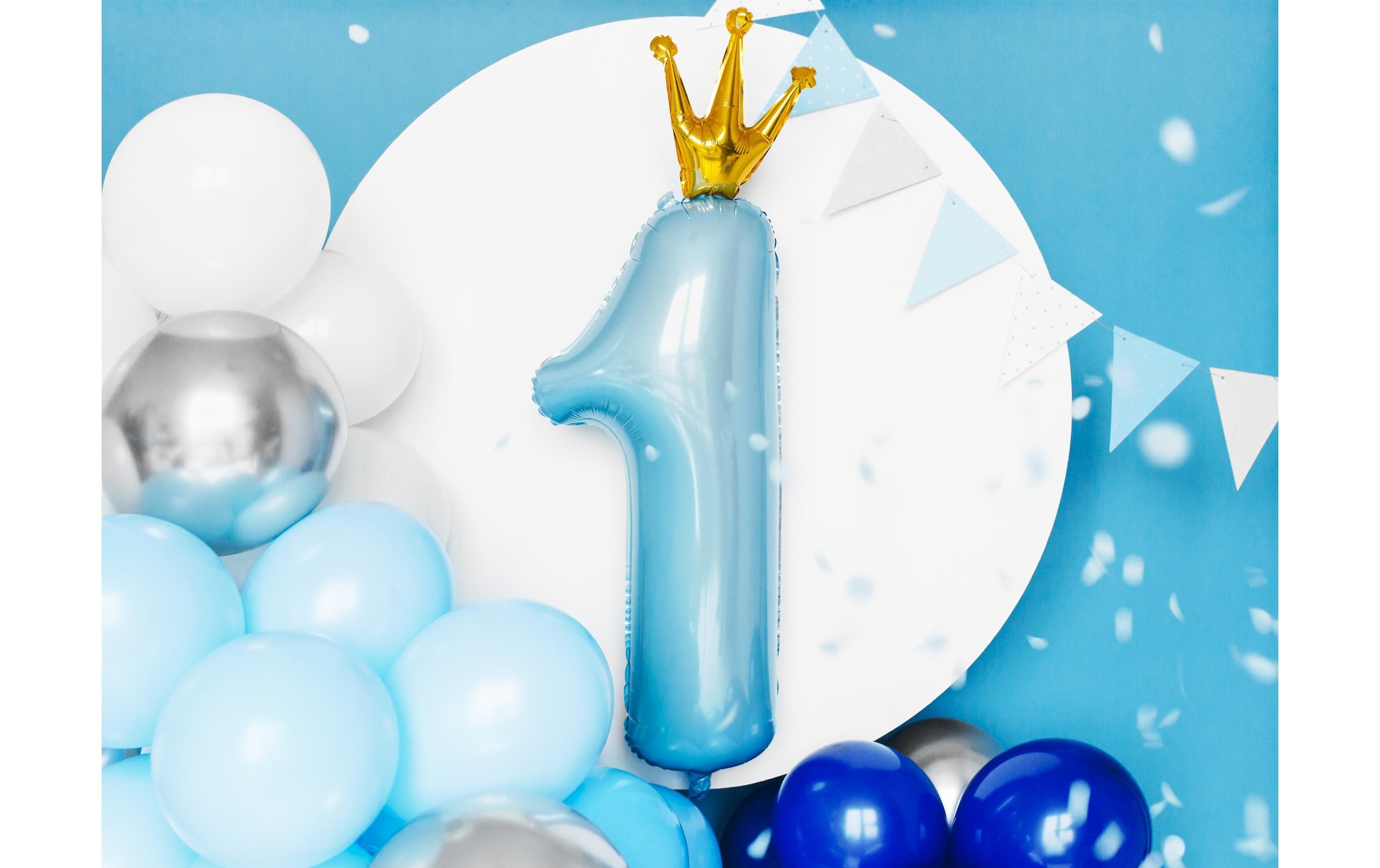 partydeco Girlande »Luftballon Girlande Blau«