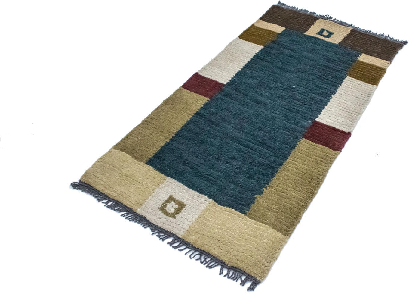 morgenland Wollteppich »Nepal shoppen Teppich handgeknüpft blau«, online rechteckig, | Jelmoli-Versand handgeknüpft