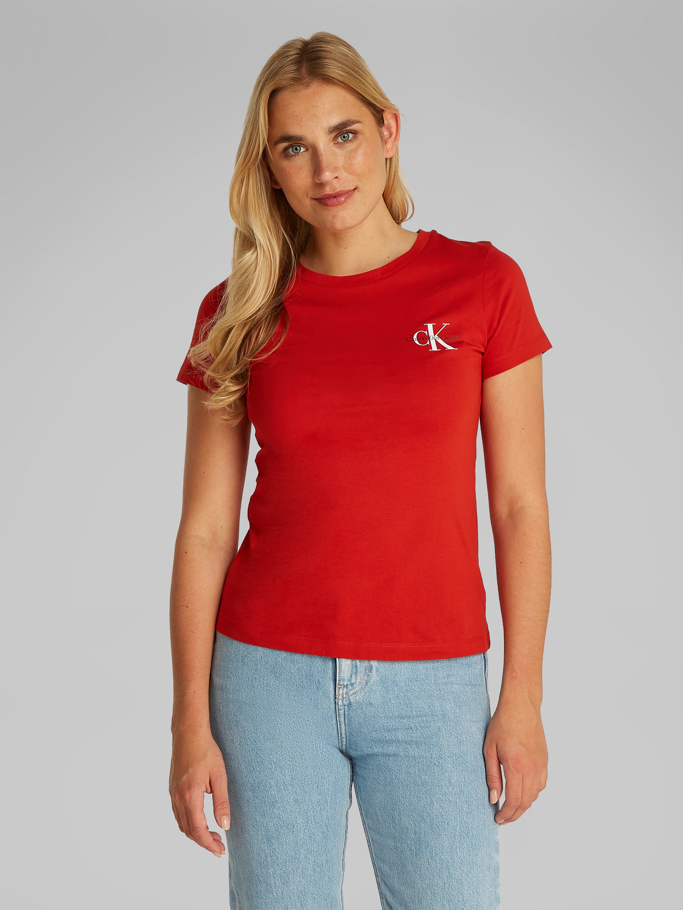 Calvin Klein Jeans T-Shirt »2-PACK MONOLOGO SLIM TEE«, (Packung, 2er-Pack), mit Logodruck