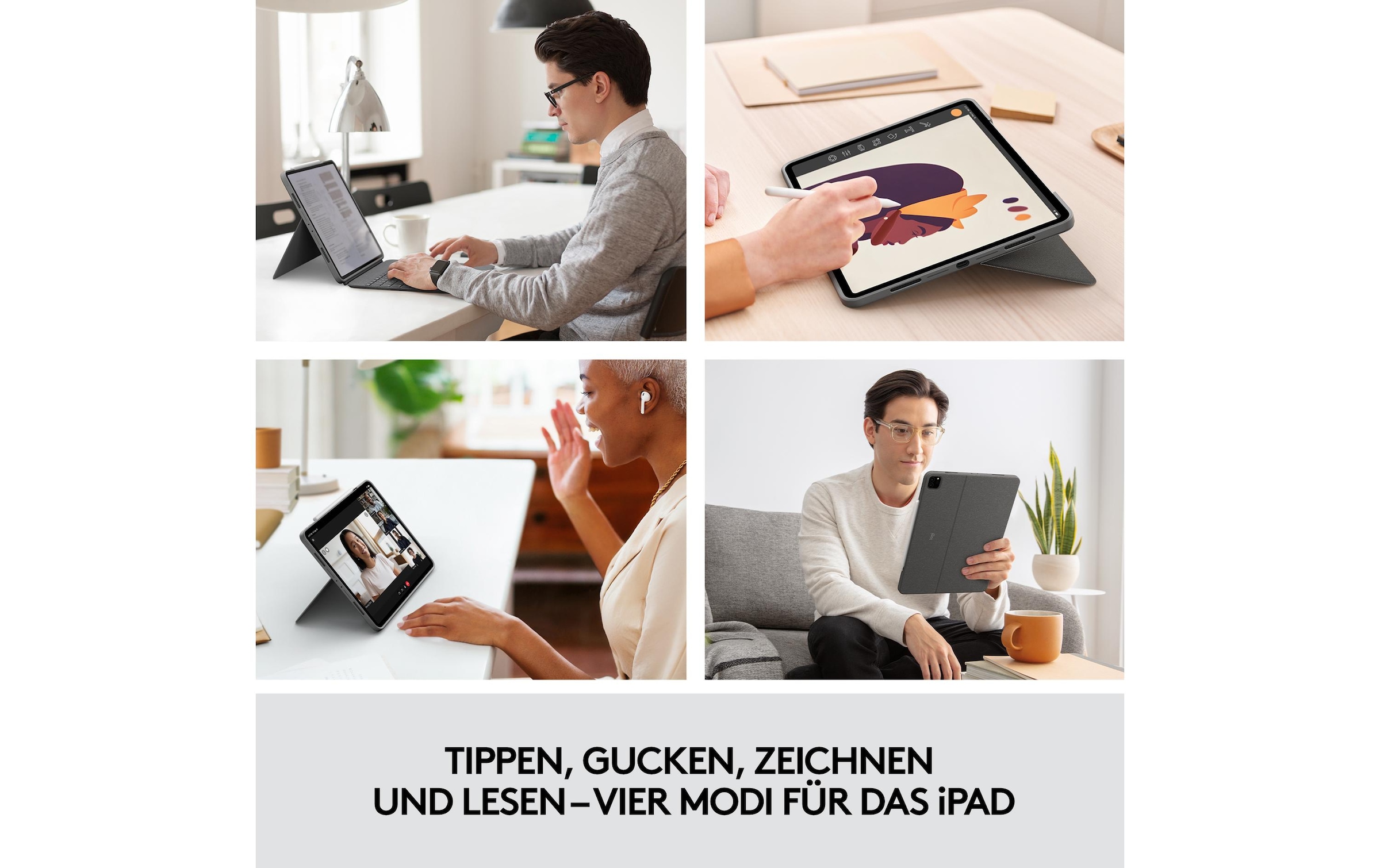 Logitech Tablet-Hülle »Tastatur Cover Comb«, IPad Pro 12,9" (5. Generation)