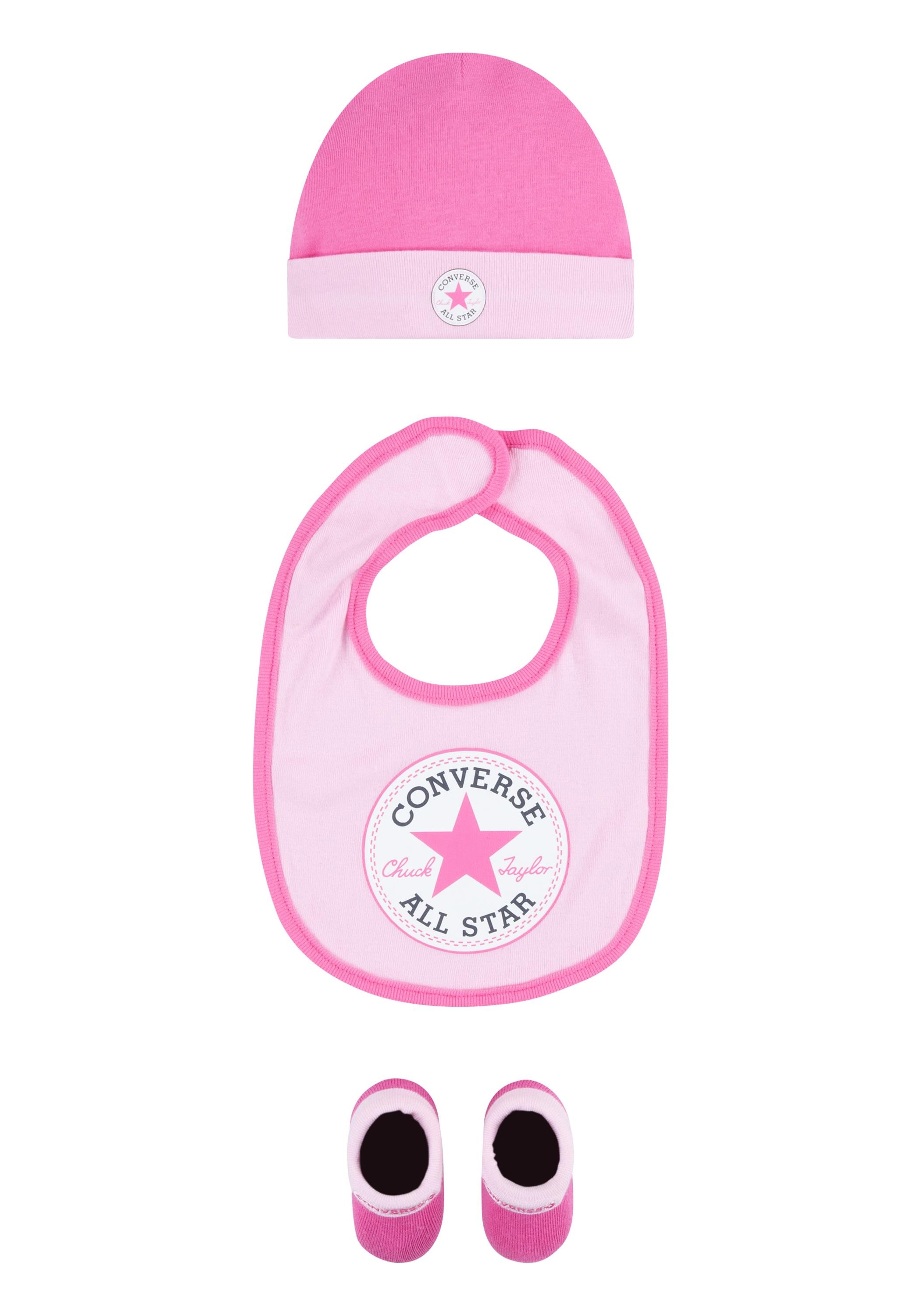 Converse Neugeborenen-Geschenkset »CHUCK INFANT HAT BIB BOOTIE SET 3PC«, für Babys