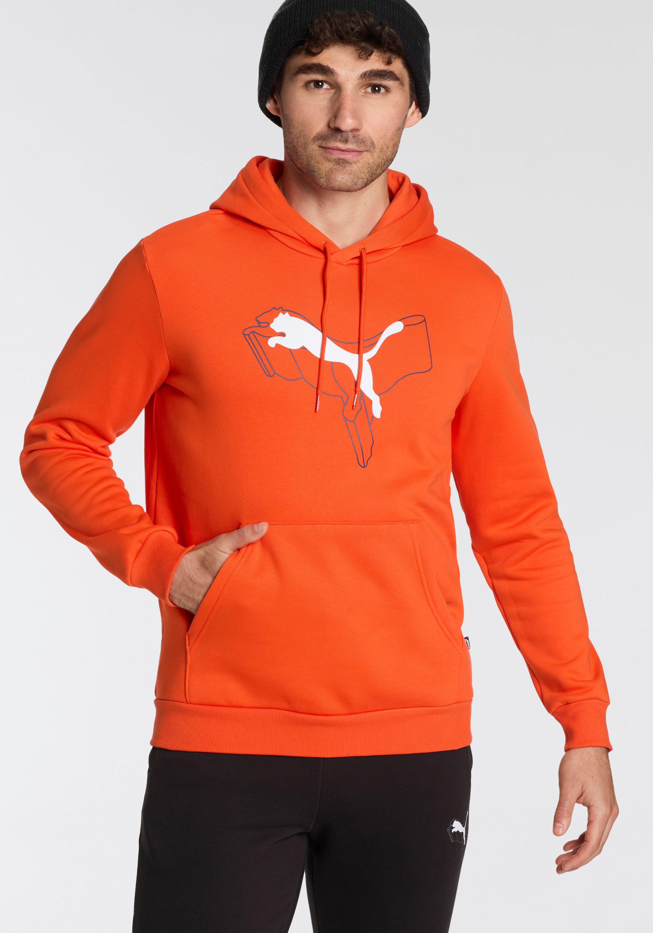PUMA Kapuzensweatshirt »ESS+ LOGO LAB CAT HOODIE FL«, mit Kängurutasche, mit verstellbarer Kapuze, Regular Fit