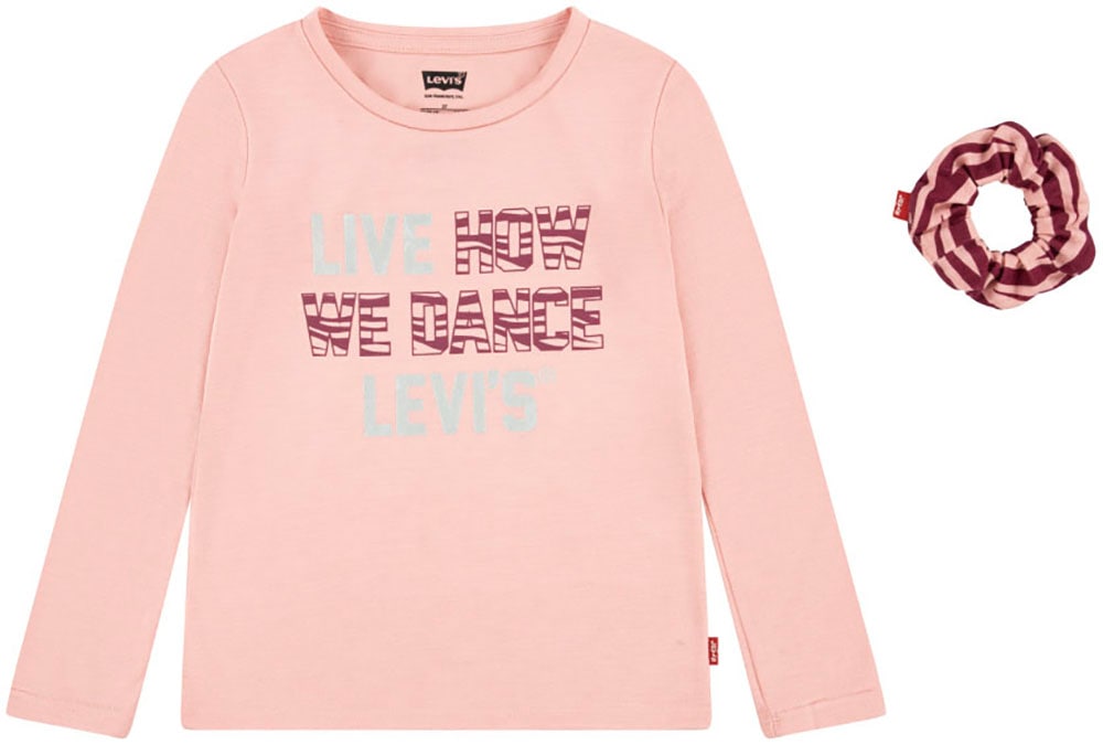 Levi's® Kids Langarmshirt »LVG LS ZEBRA TEE WITH SCRUNCHI«, for GIRLS