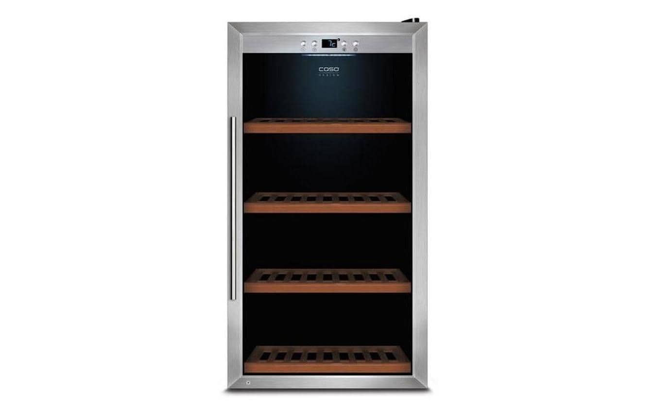 Caso Weinkühlschrank »WineSafe 75 Silber, Rechts«, für 75 St. Standardflaschen á 075l, Holzart: Buche (Deutschland)