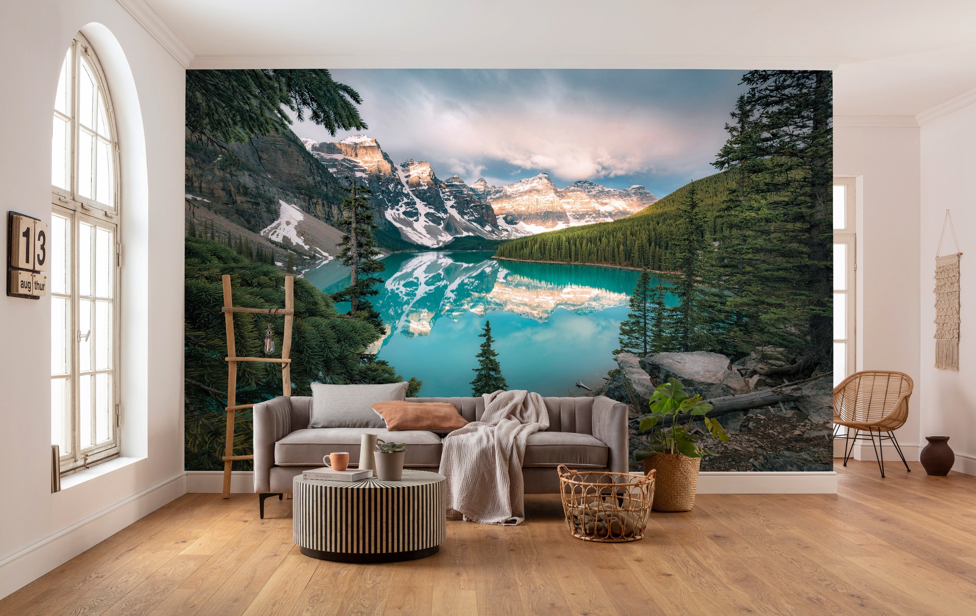 Komar Vliestapete "Digitaldruck Vlies - Magic Moraine Morning - Größe 450 x 280 cm" bedruckt glatt Wohnzimmer, Schlafzimmer