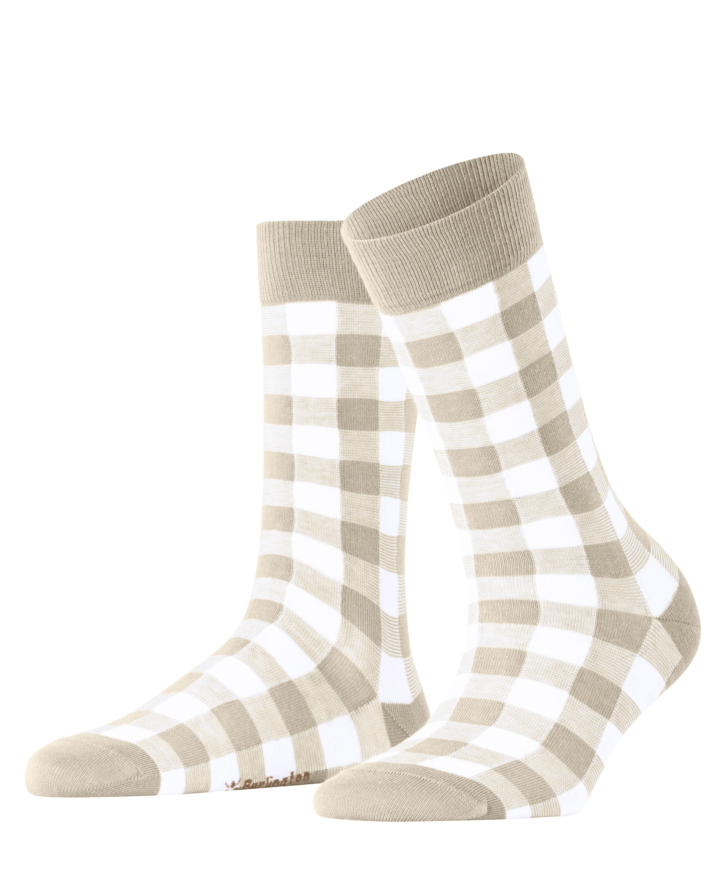 Burlington Socken "Vichy" Einheitsgrösse 36-41, Karomuster, gekämmte Baumwolle