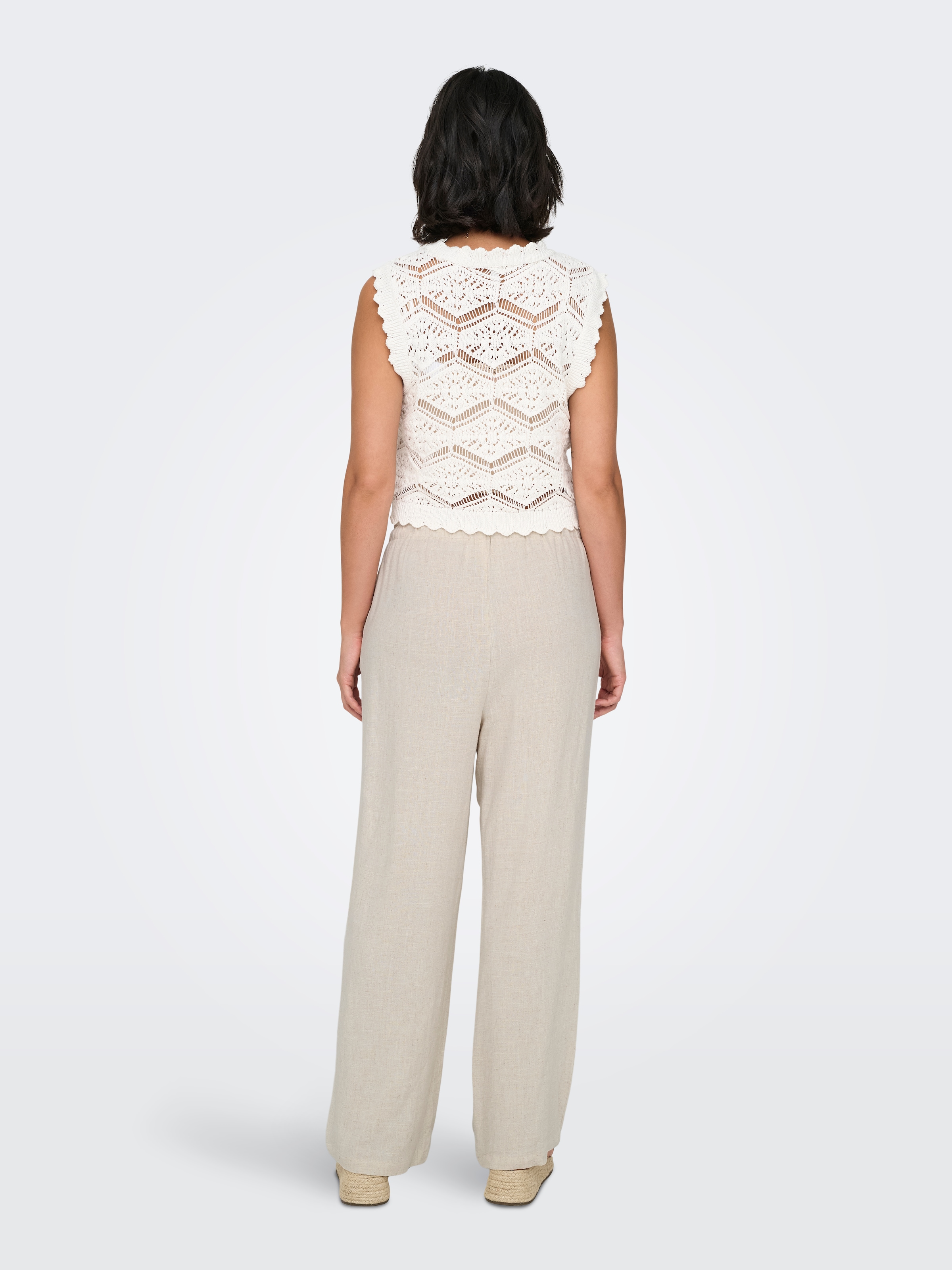 ONLY Schlupfhose »ONLSIESTA MW PULL-UP LINEN BL PNT NOOS«, Sommerhose