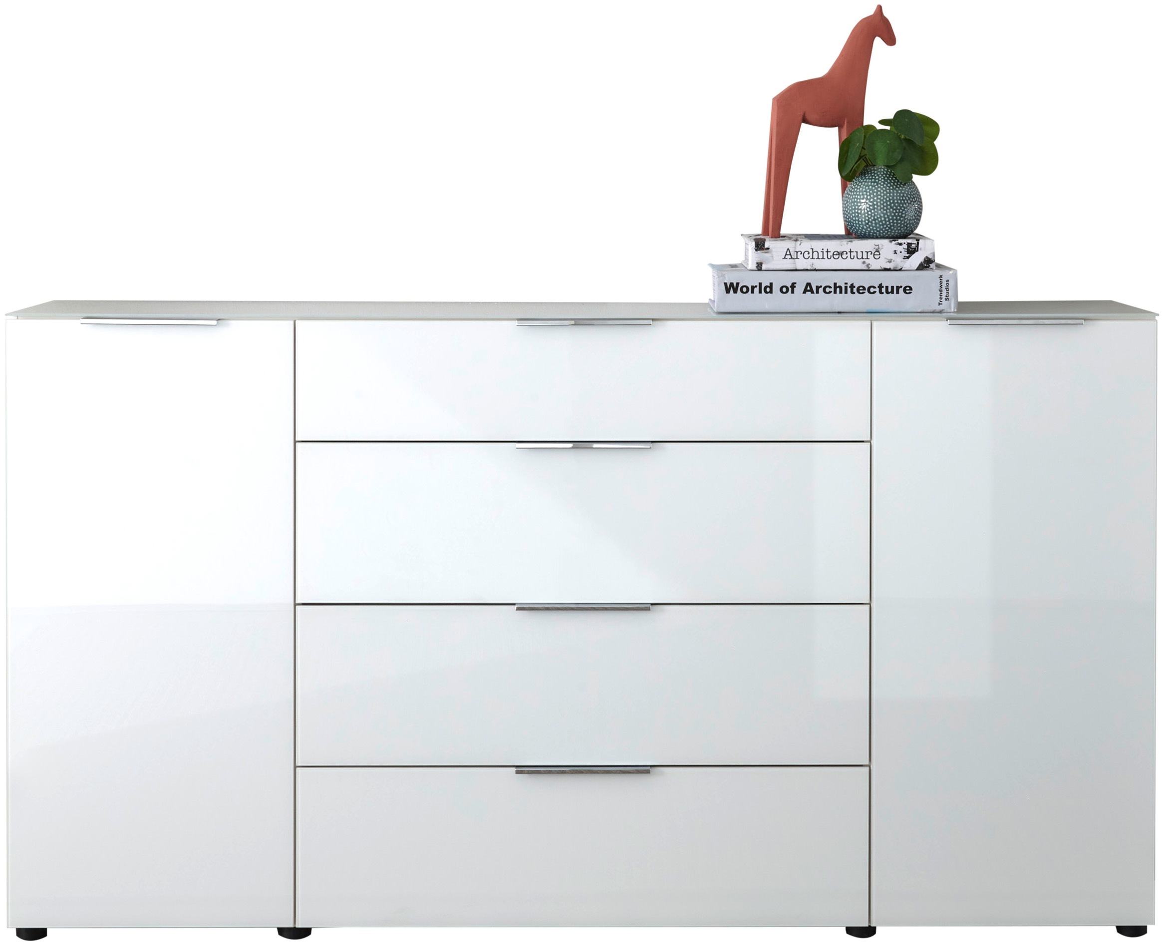 HBZ Kommode »Santorin, BxHxT 180x99x40 cm«, (1 St.), Breite 180cm, Softclose für Türen und Schubkästen, Melaminbeschichtung