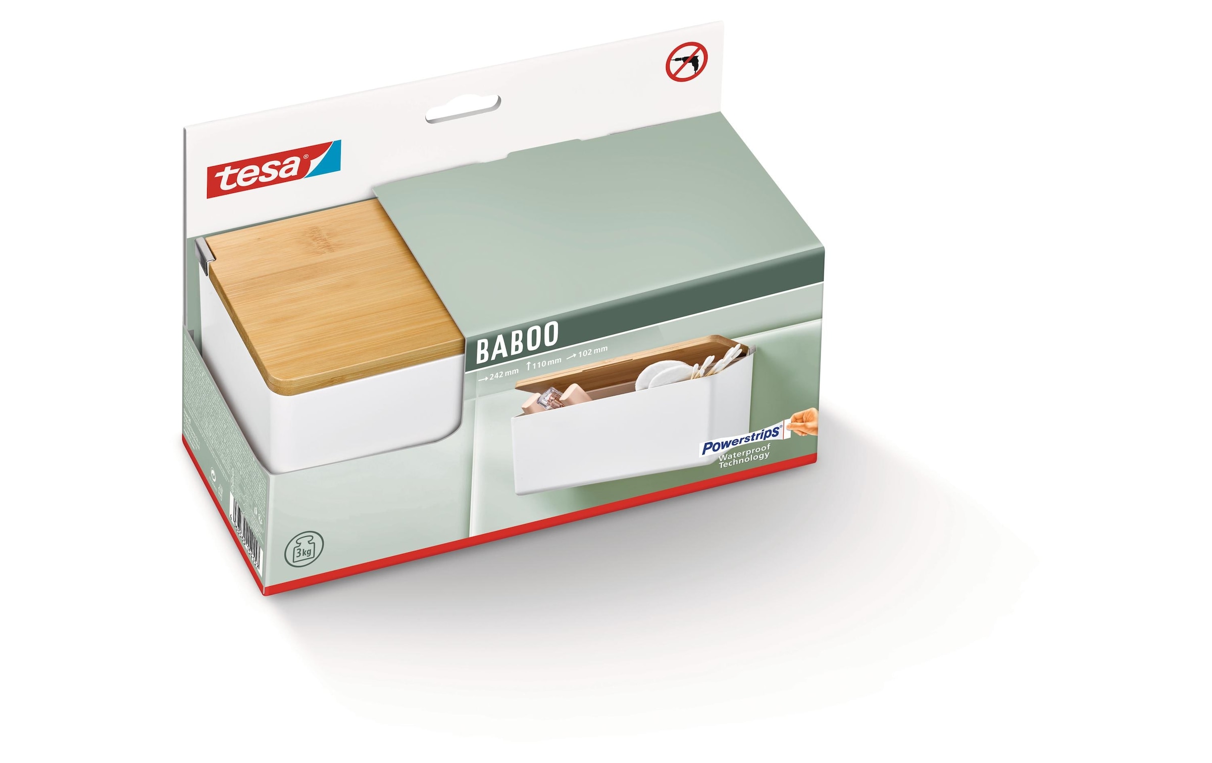 tesa Aufbewahrungsbox »M, Weiss«