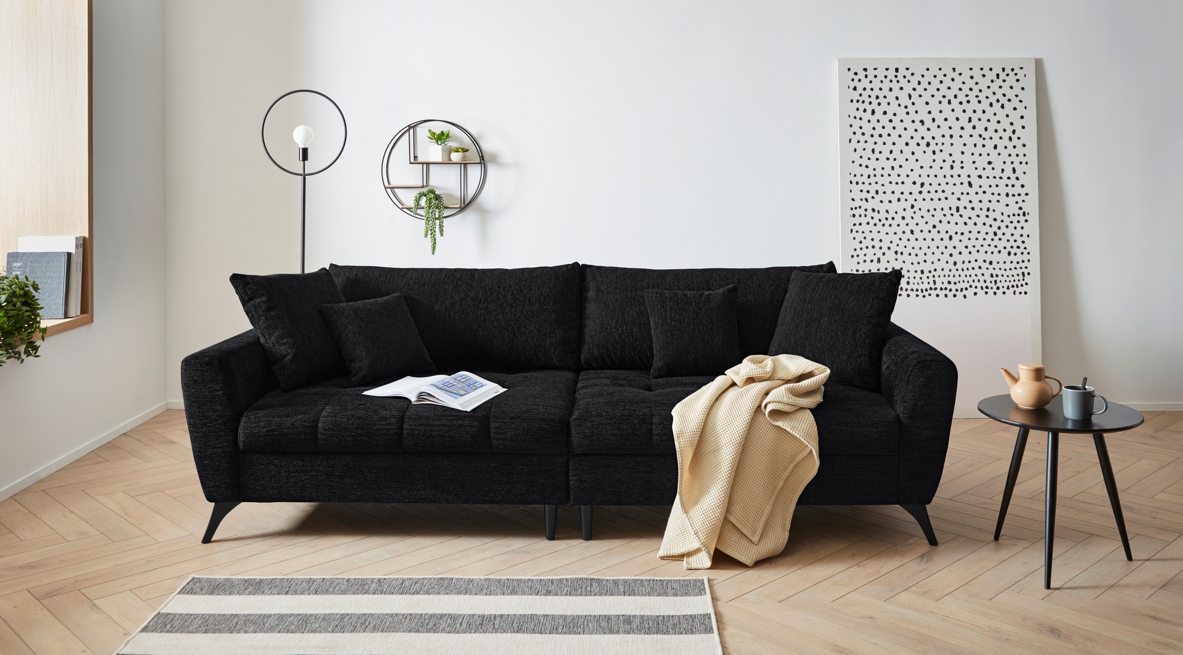 ❤ INOSIGN Big-Sofa »Lörby«, auch mit Aqua clean-Bezug, feine Steppung im  Sitzbereich, lose Kissen ordern im Jelmoli-Online Shop